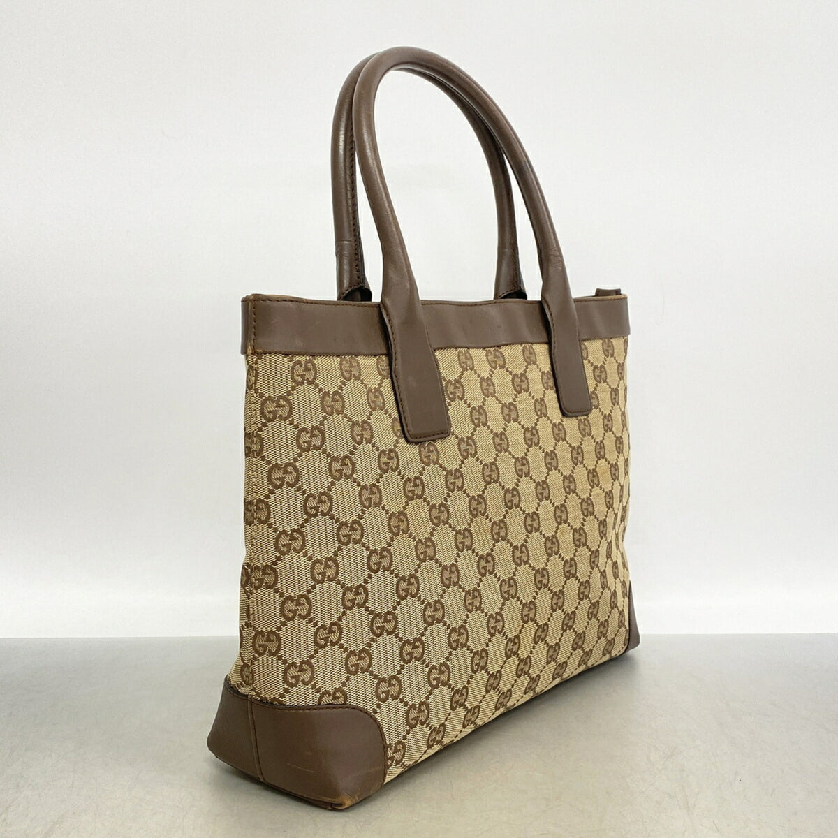 Gucci Brown Canvas Tote Bag (Pre-Owned)
