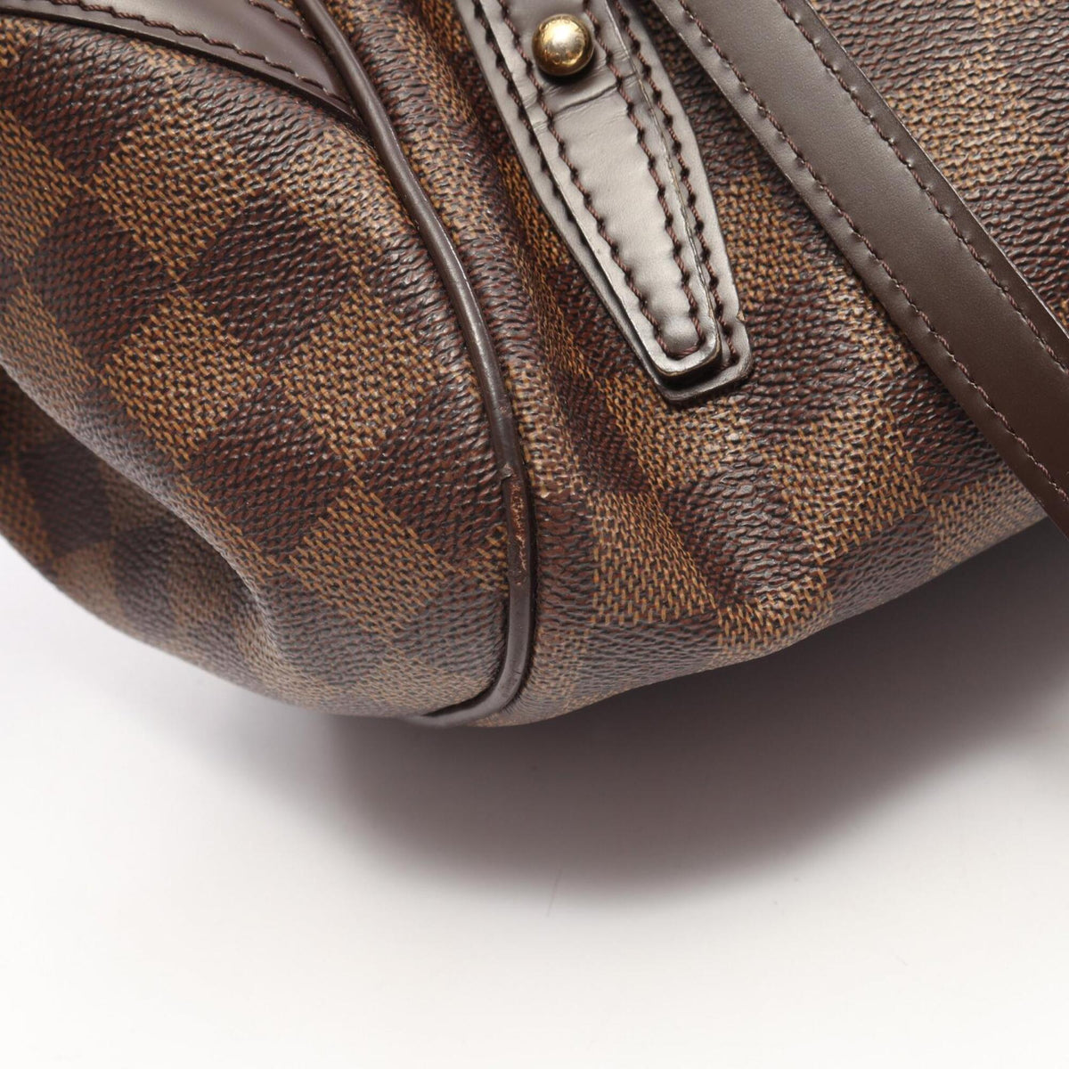 Louis Vuitton Brown Ebene Coated Canvas Leather Handbag Shoulder Bag (Pre-Owned)