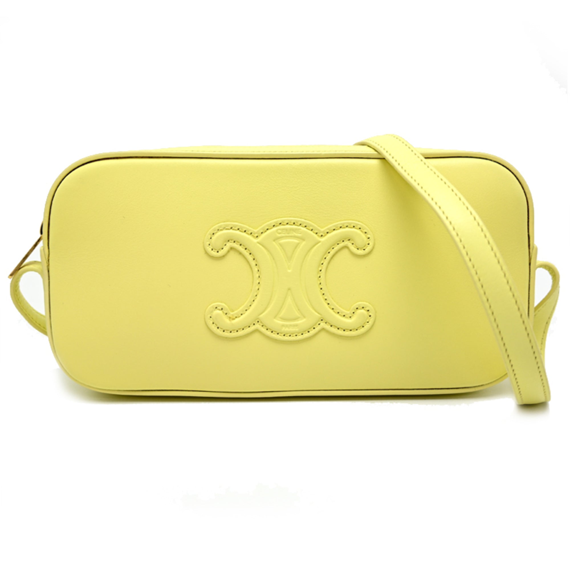 Celine Yellow Leather Shoulder Bag (Pre-Owned)