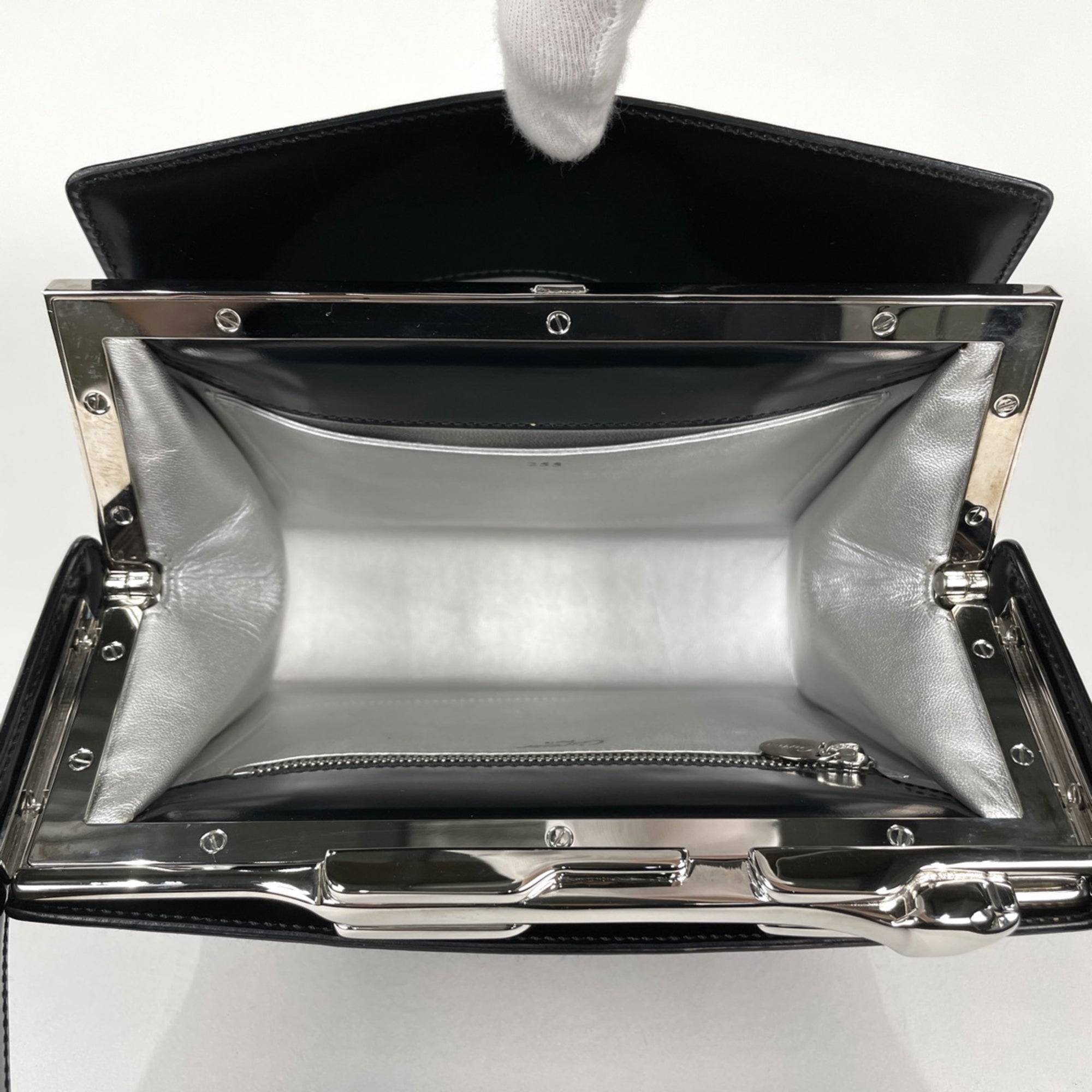 Cartier Black Leather Handbag (Pre-Owned)
