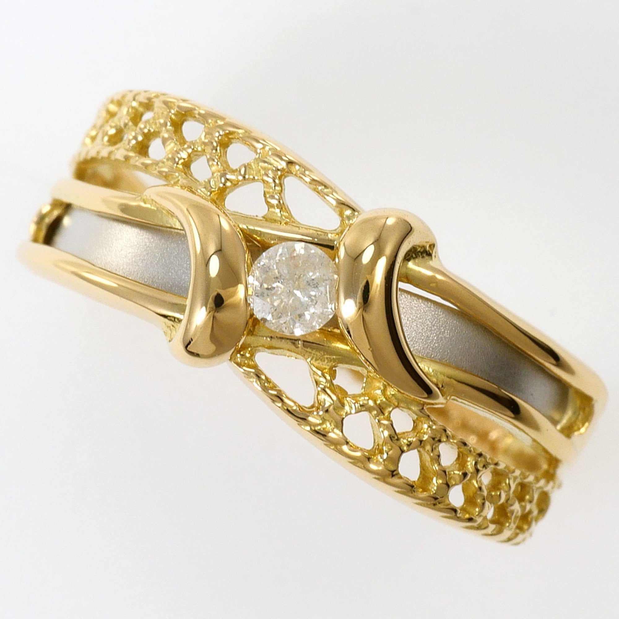 Unbranded Platinum Yellow Gold Yellow Gold (18K) Platinum 900 Band Ring (Pre-Owned)