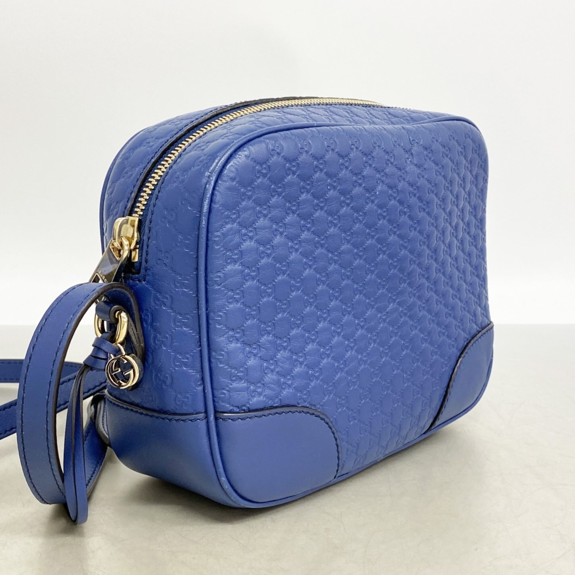 Gucci Blue Leather Shoulder Bag (Pre-Owned)