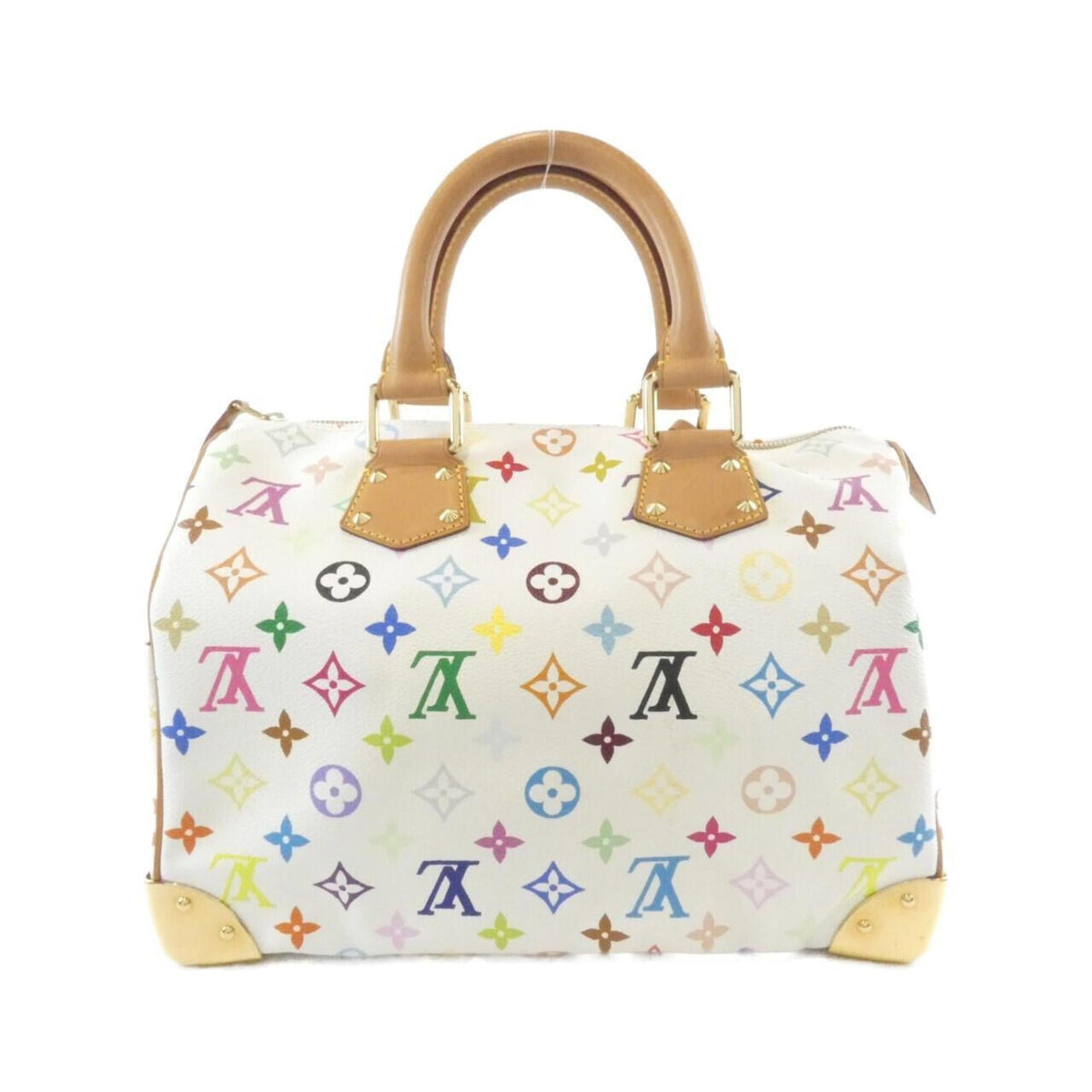 Louis Vuitton White Coated Canvas Boston Bag (Pre-Owned)