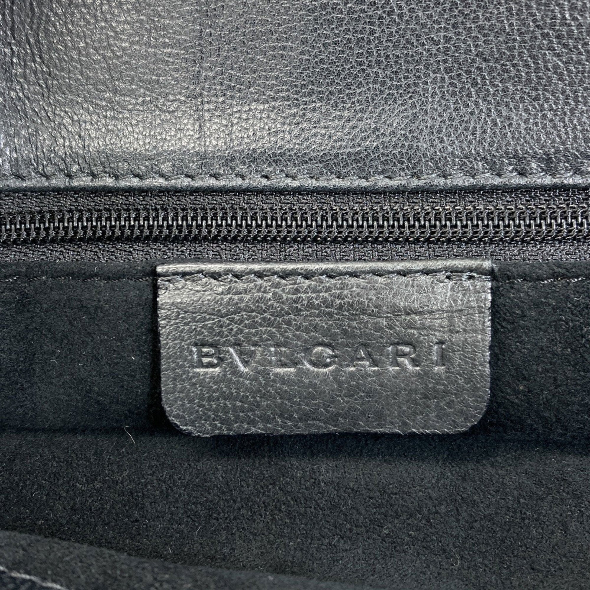 Bvlgari Black Leather Handbag (Pre-Owned)