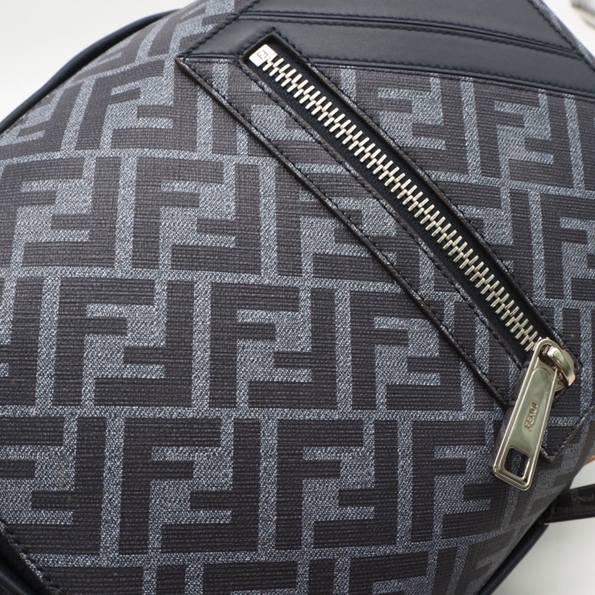 Fendi Blue Coated Canvas Backpack (Pre-Owned)