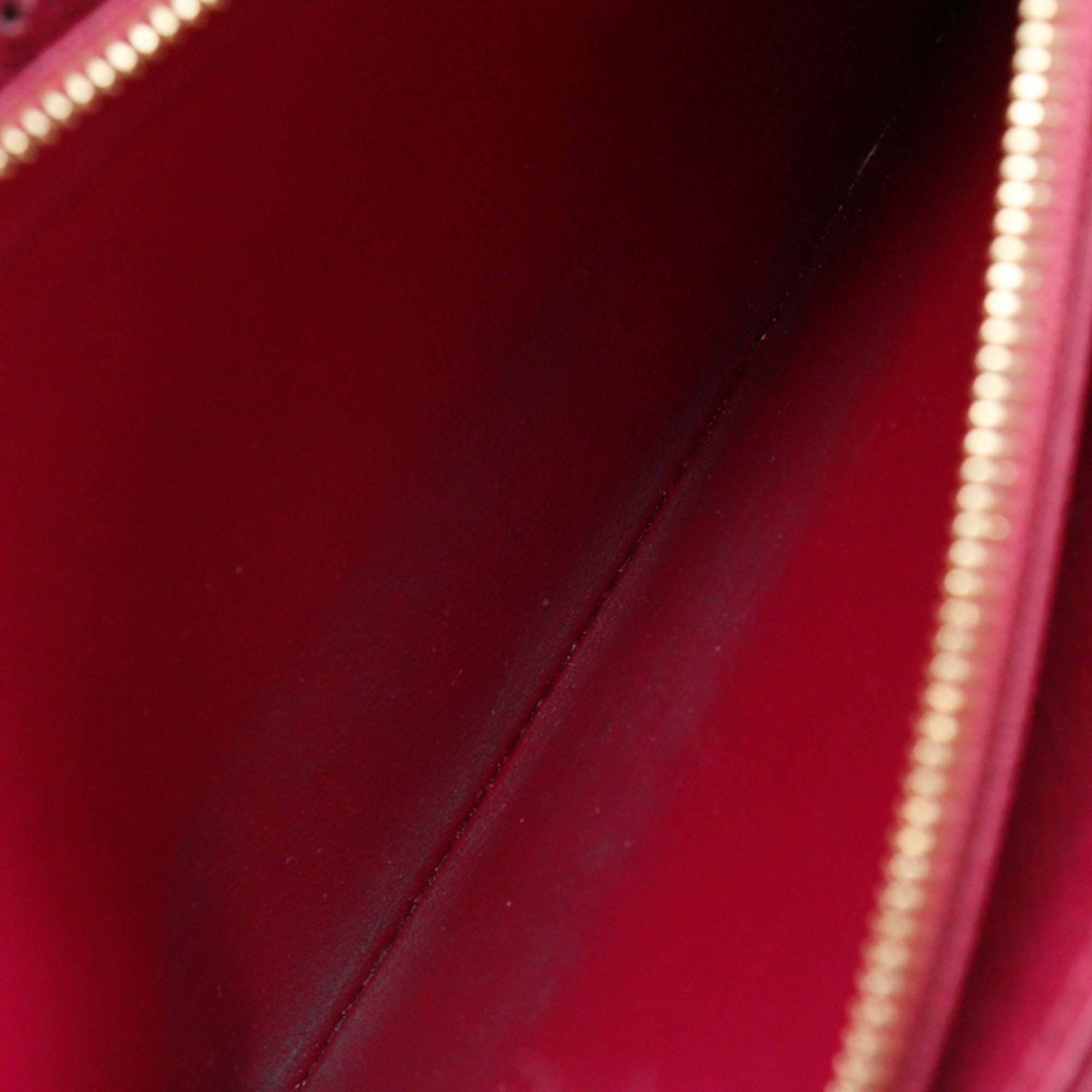 Louis Vuitton Brown Fuchsia Monogram Red Color Monogram Long Wallet (Bi-Fold) (Pre-Owned)