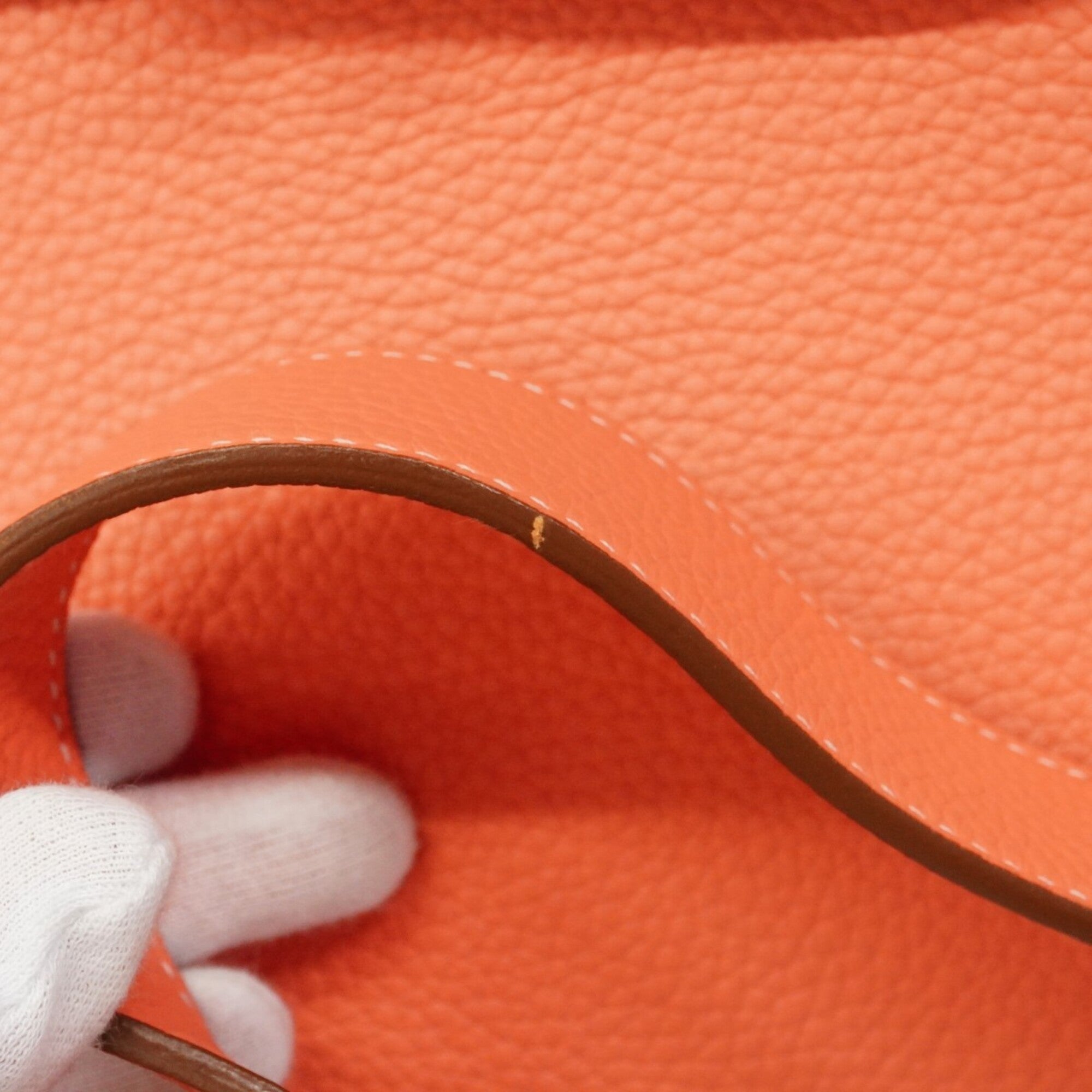 Hermes Crevette Taurillon Clemence Leather Shoulder Bag (Pre-Owned)