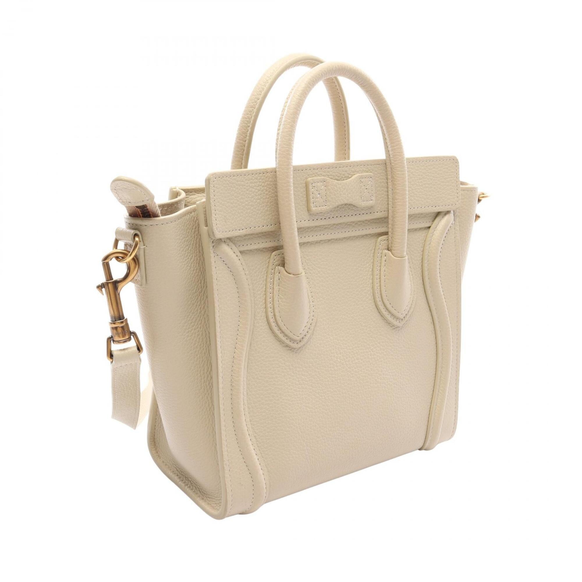 Celine Ivory Leather Handbag (Pre-Owned)