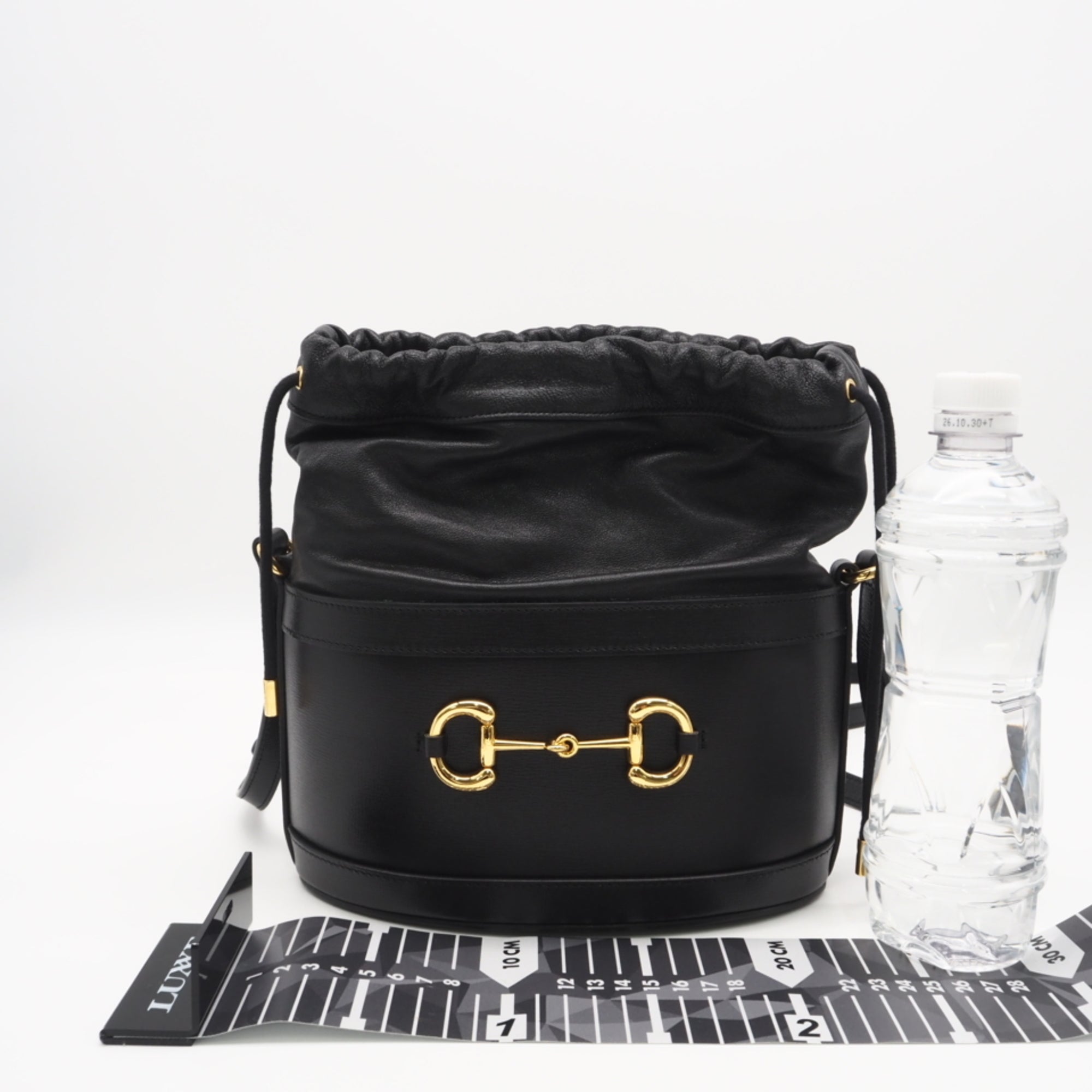 Gucci Horsebit Black Leather Shoulder Bag (Pre-Owned)
