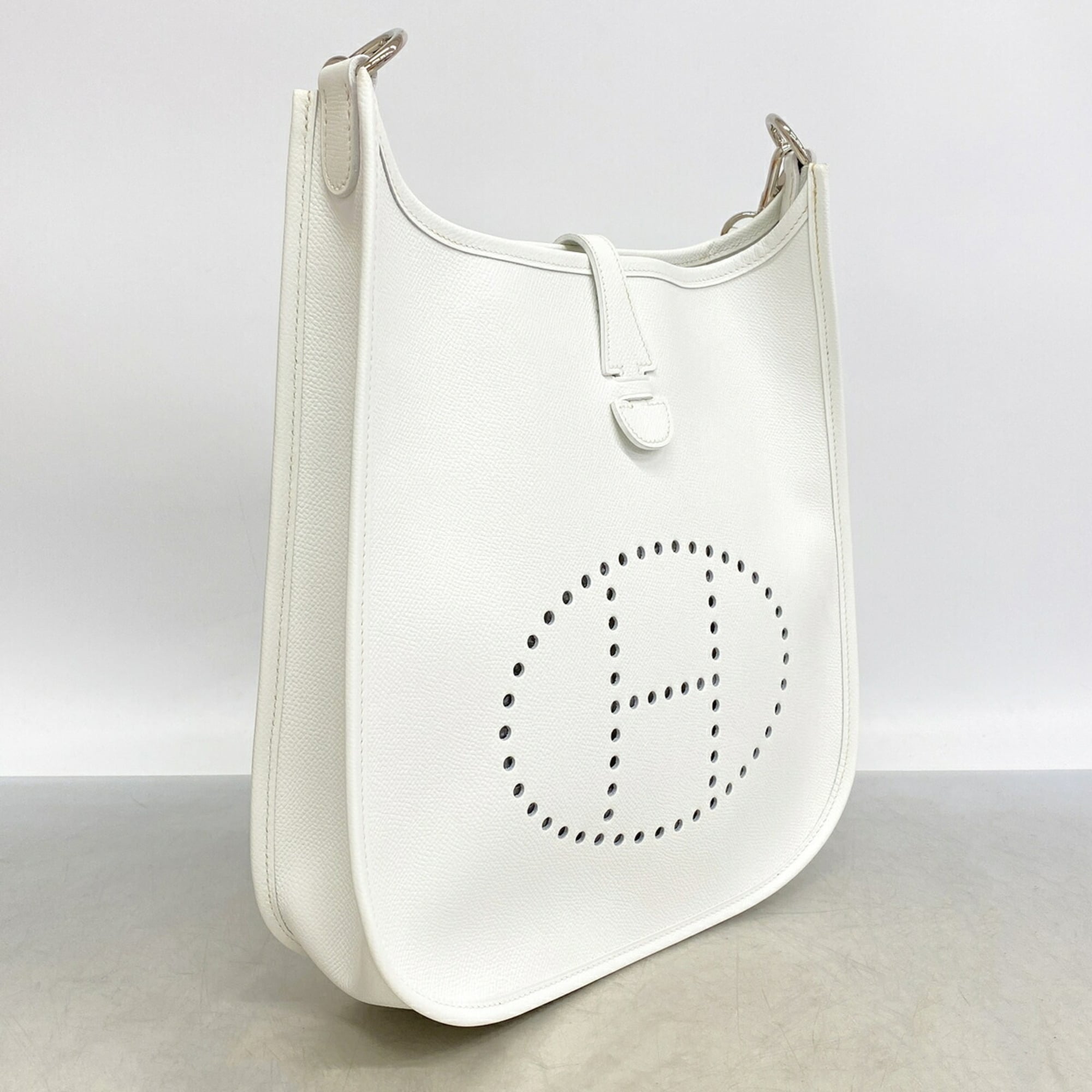 Hermes White Epsom Leather Leather Shoulder Bag (Pre-Owned)