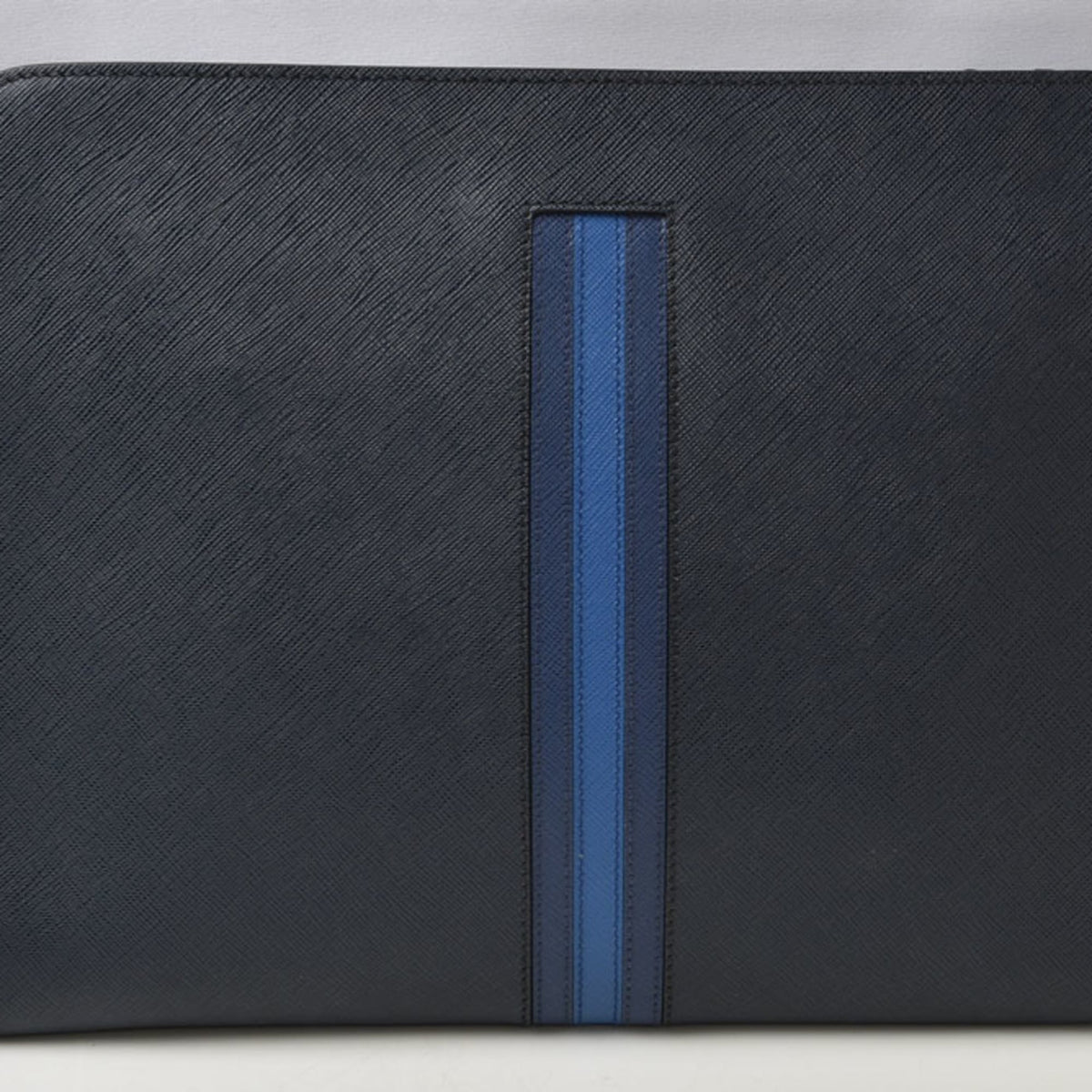 Prada Saffiano Navy Leather Clutch Bag (Pre-Owned)
