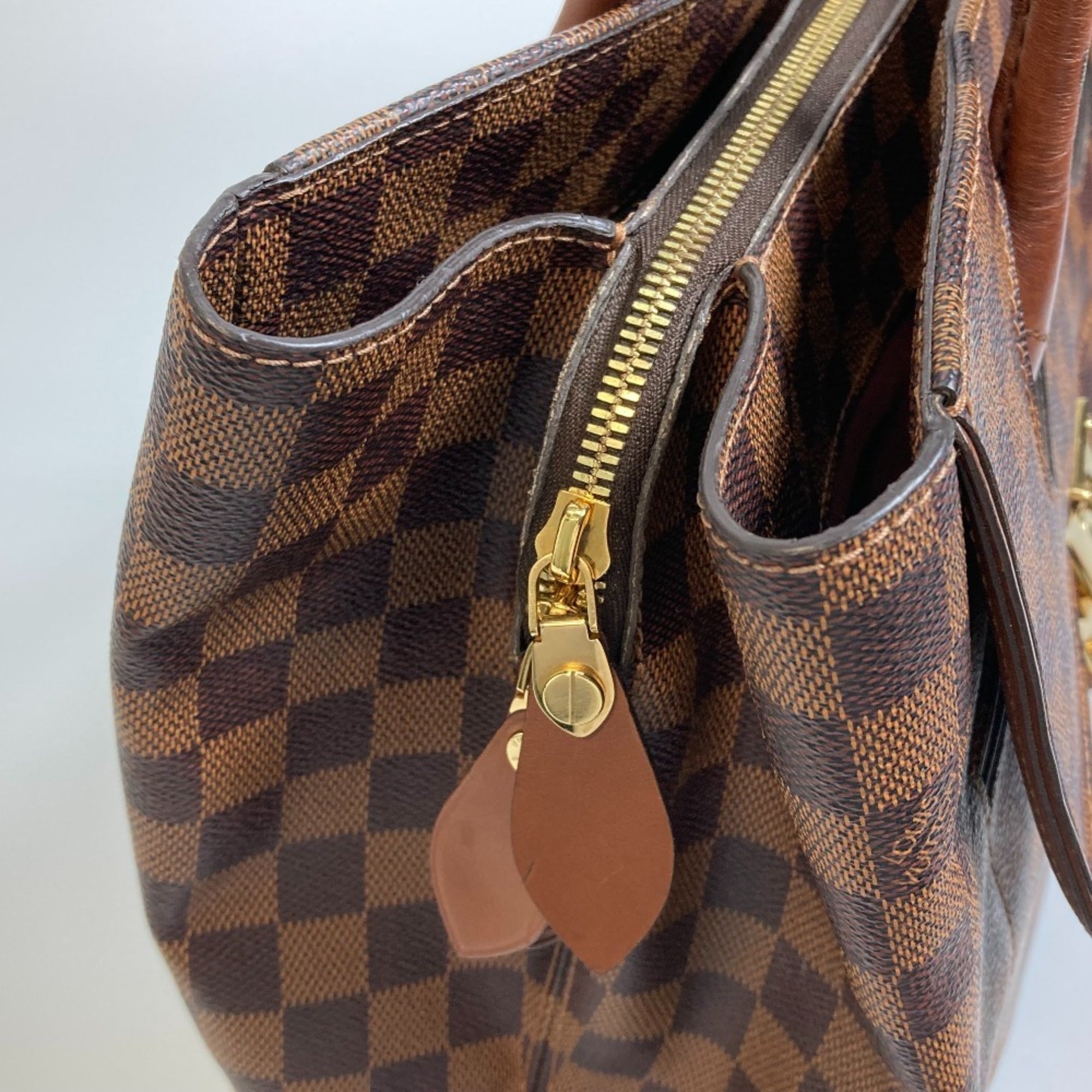 Louis Vuitton Brown Damier Canvas Handbag Tote Bag (Pre-Owned)