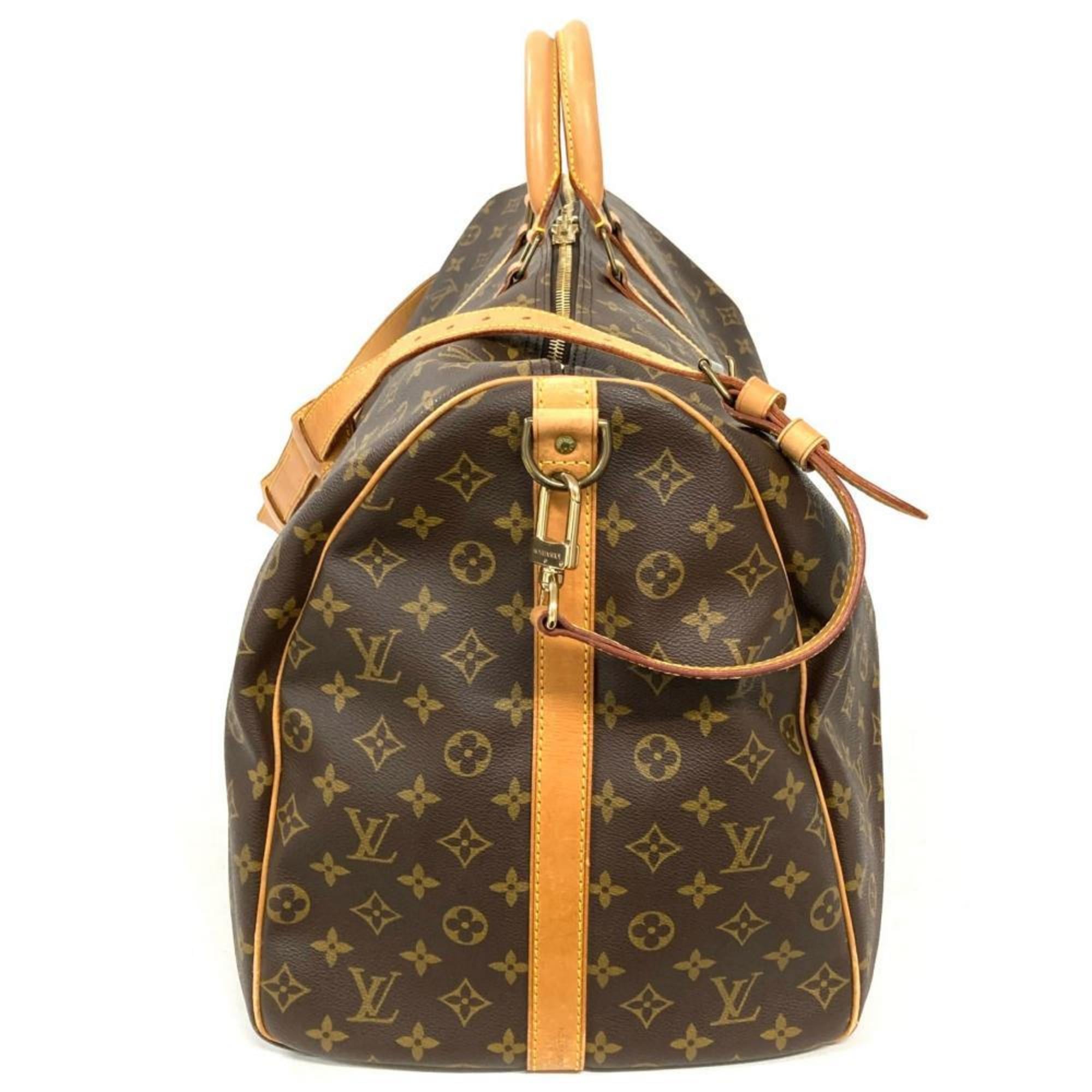 Louis Vuitton Monogram Brown Monogram Leather Boston Bag (Pre-Owned)