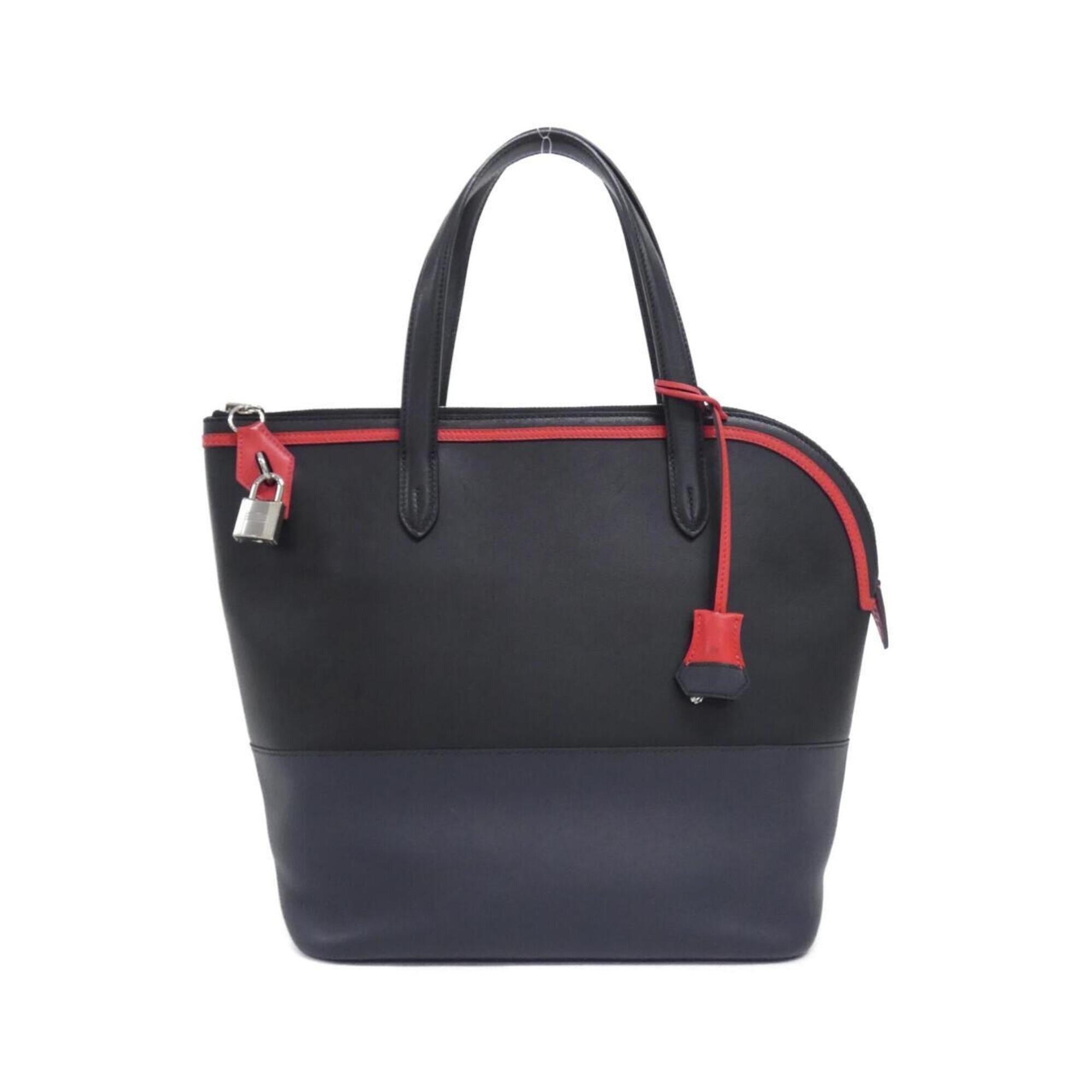 Hermes Black Blue Indigo Evergrain Leather Swift Leather Handbag (Pre-Owned)