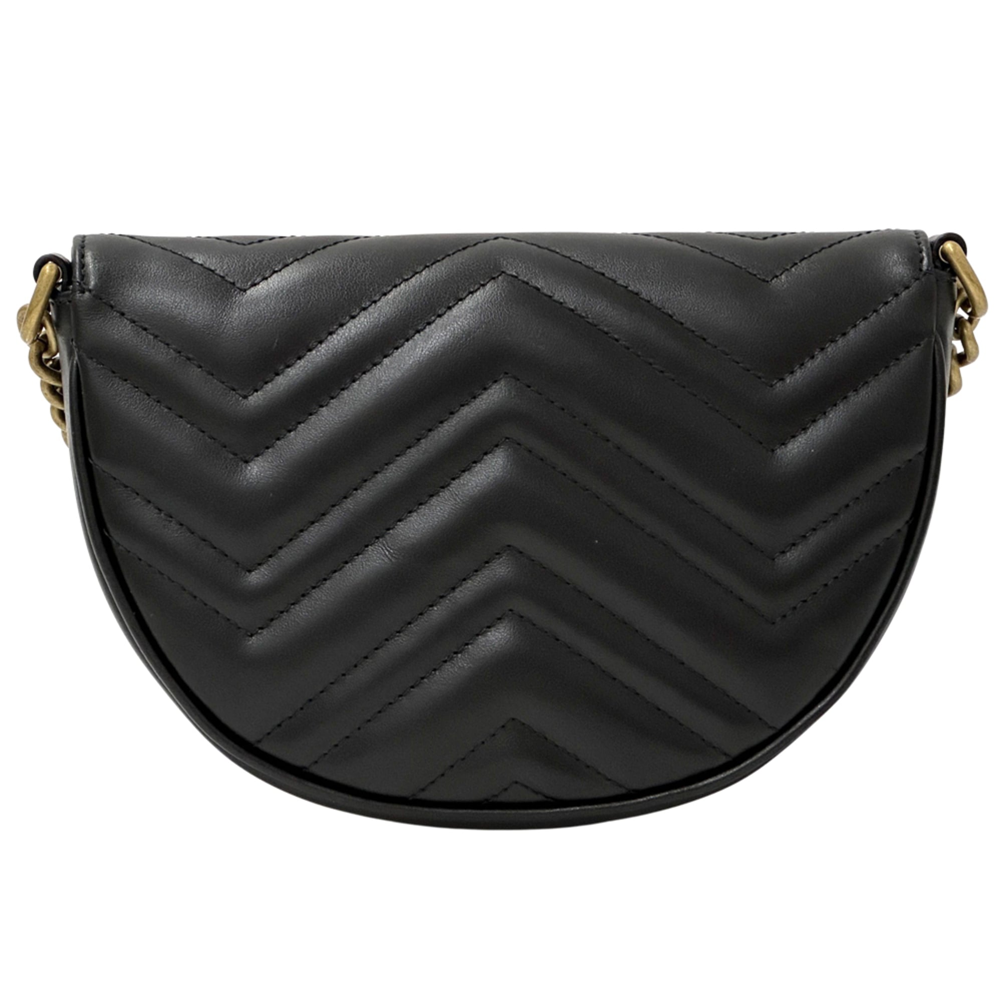 Gucci Black Leather Handbag Shoulder Bag (Pre-Owned)
