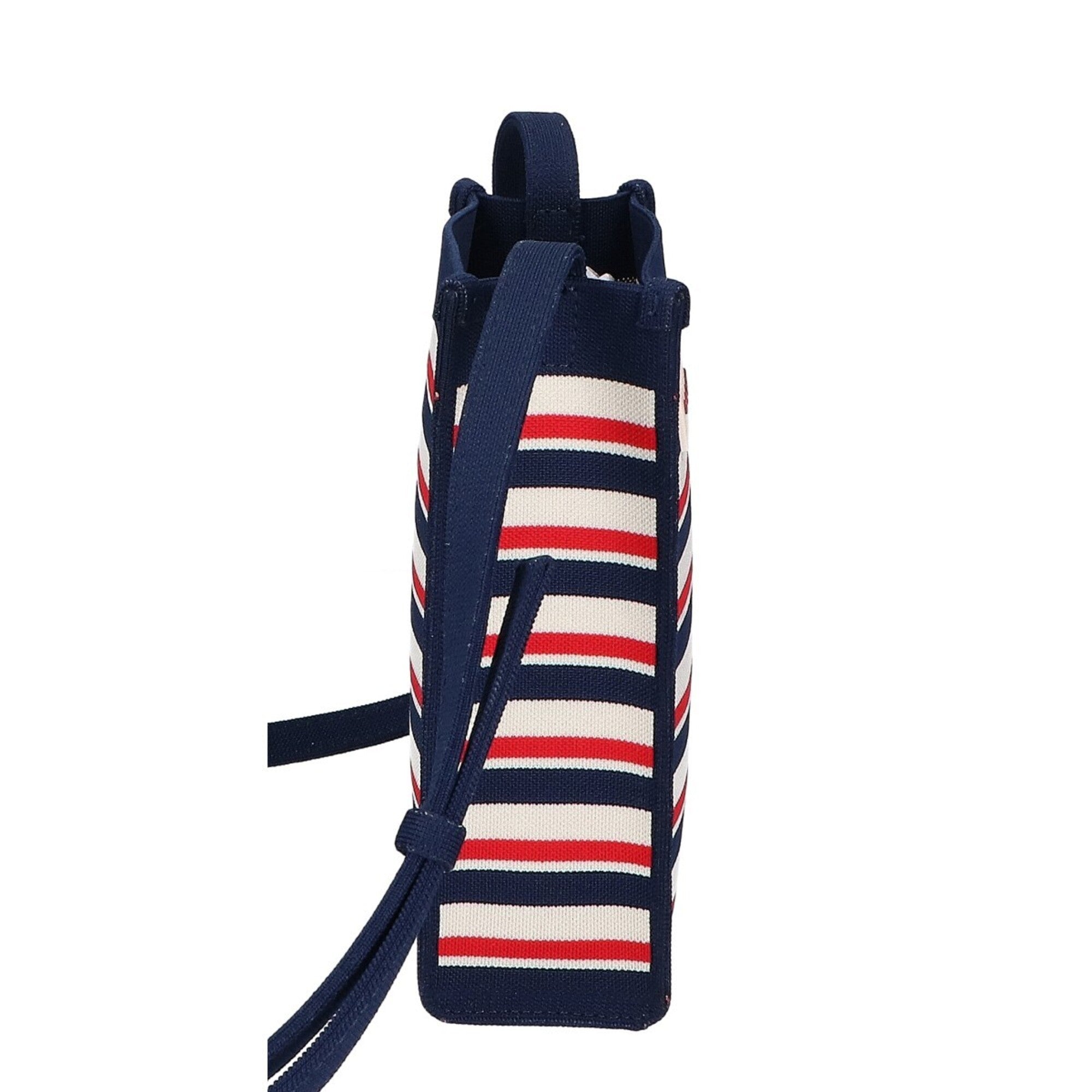 Marni Ivory Navy Red Color Canvas Shoulder Bag (Pre-Owned)