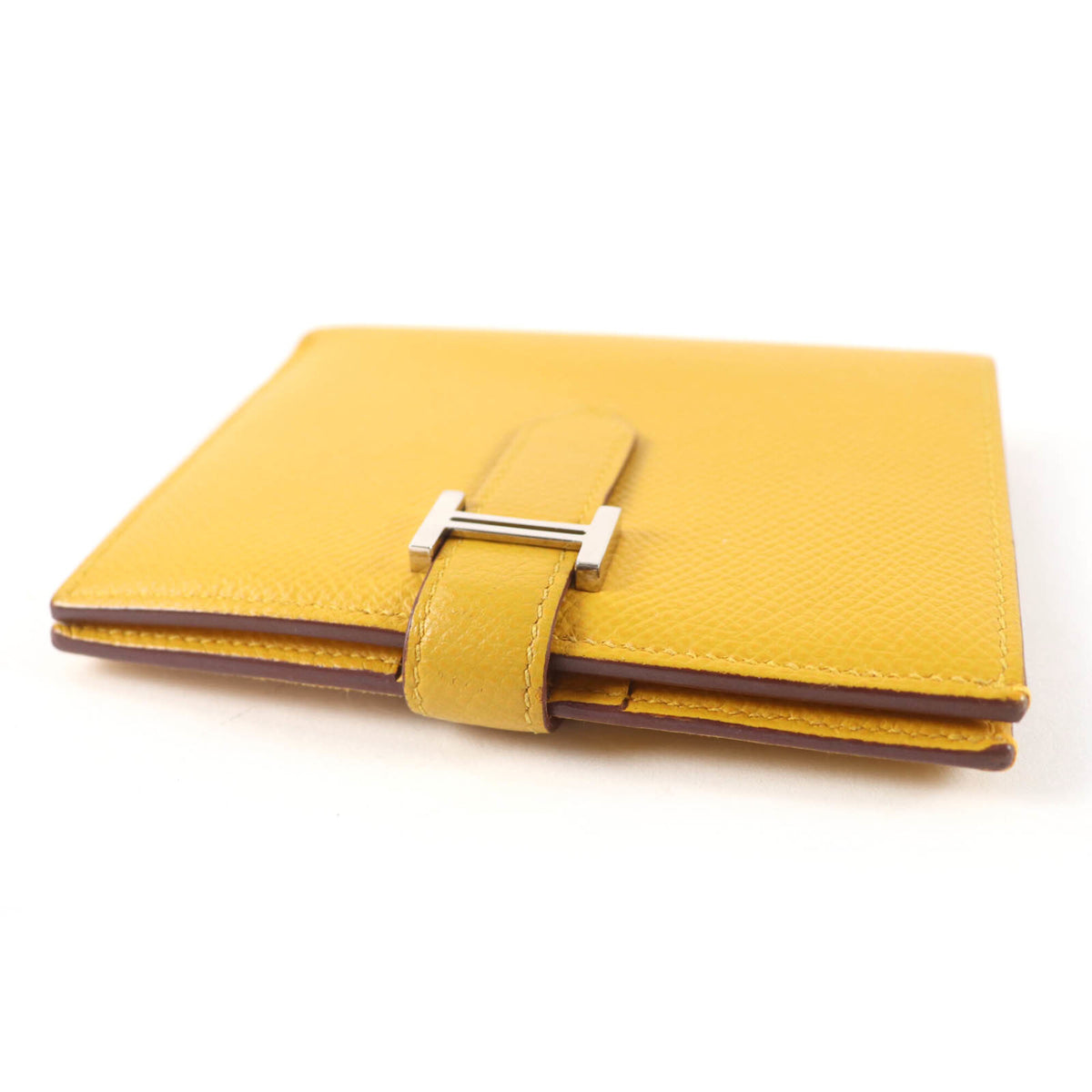 Hermes Yellow Leather Wallet (Bi-Fold) (Pre-Owned)