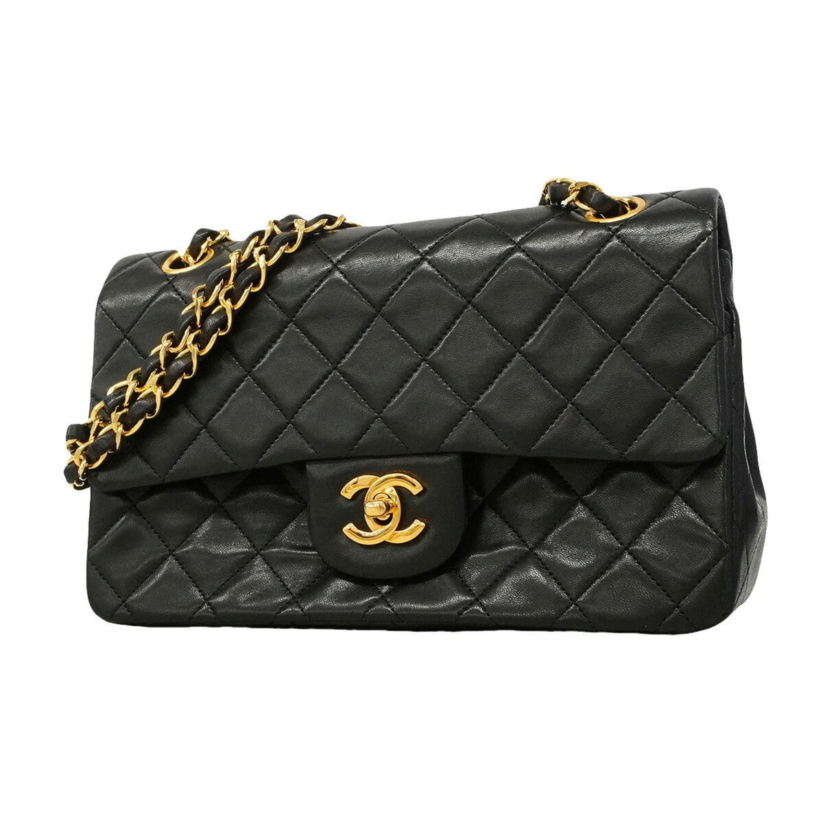 Chanel Black Leather Shoulder Bag (Pre-Owned)