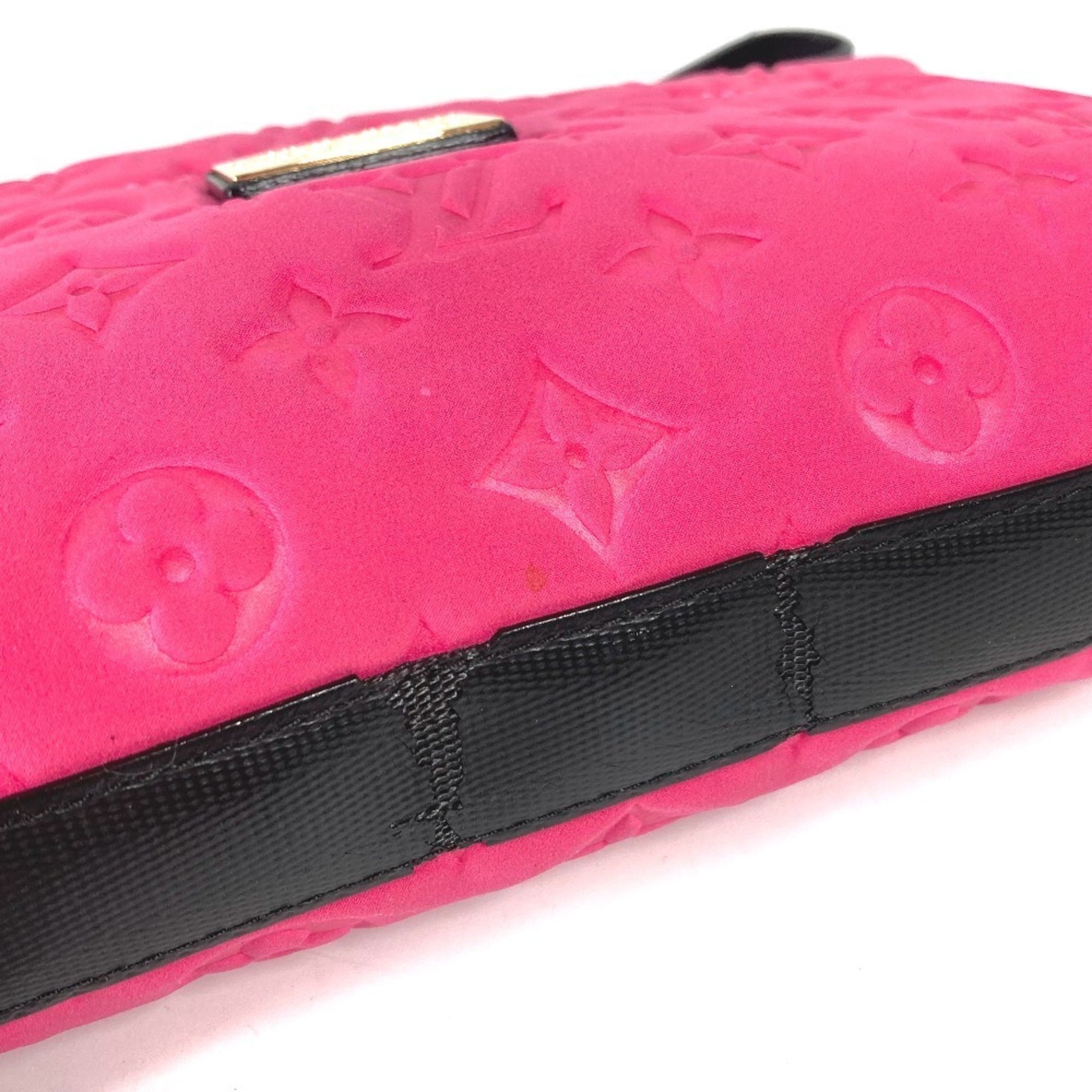 Louis Vuitton Black Galle Monogram Pink Monogram Clutch Bag Pouch (Pre-Owned)