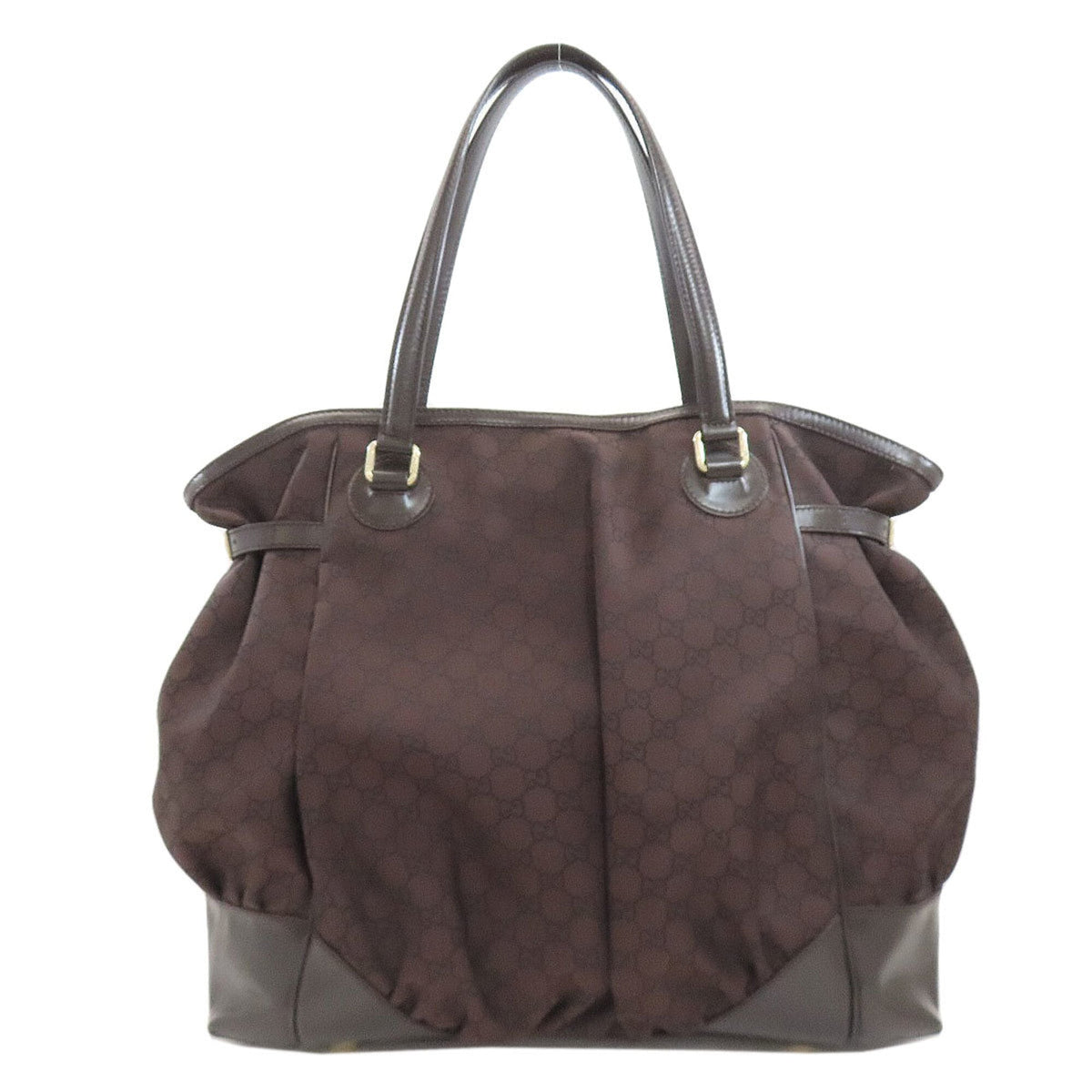 Gucci Dark Brown Nylon Tote Bag (Pre-Owned)