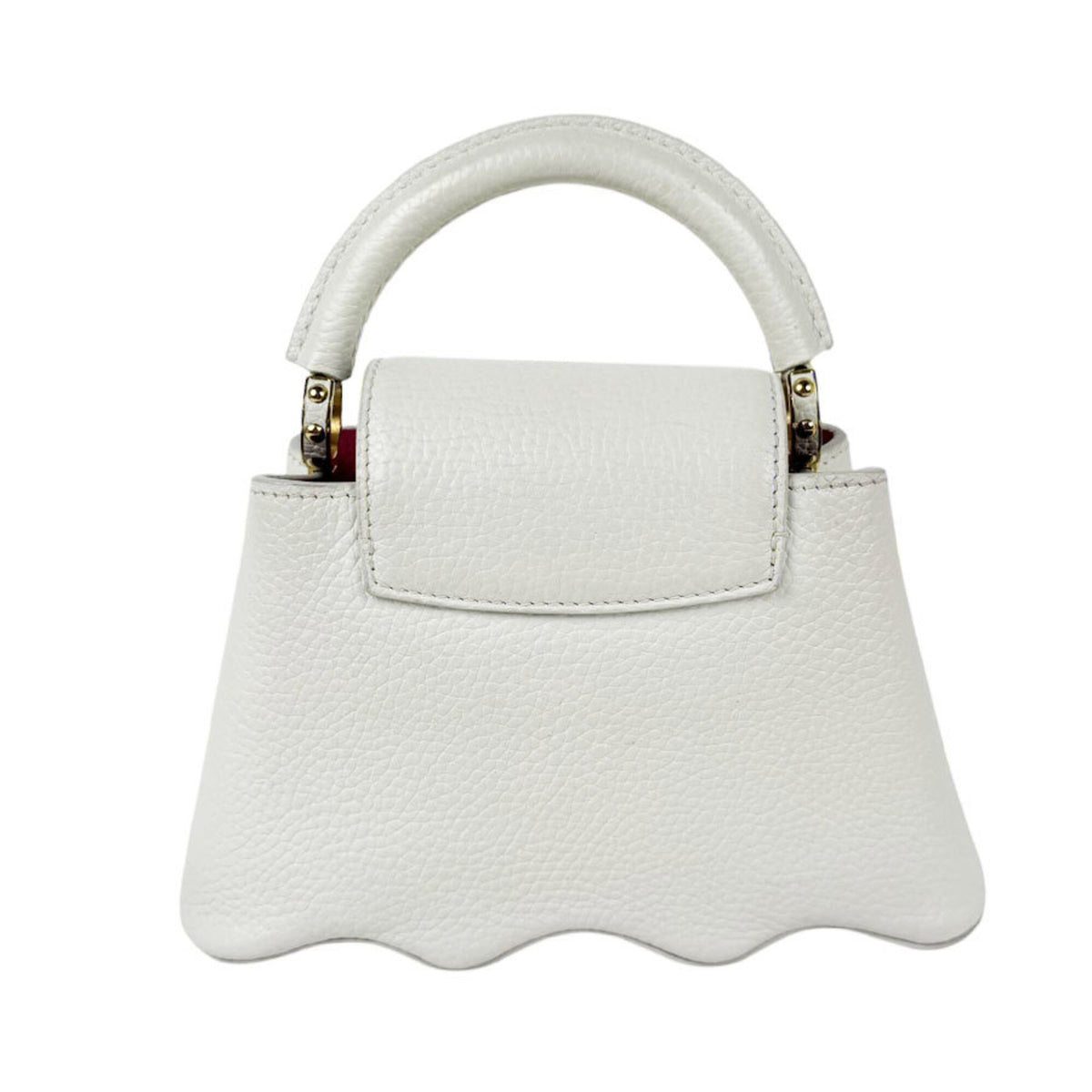 Louis Vuitton White Leather Handbag Shoulder Bag (Pre-Owned)