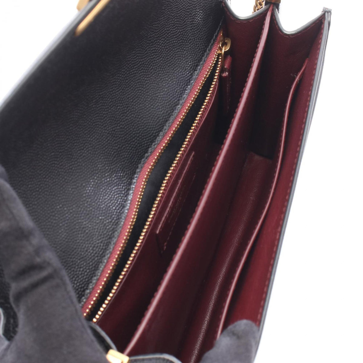 Yves Saint Laurent Black Leather Handbag Shoulder Bag (Pre-Owned)