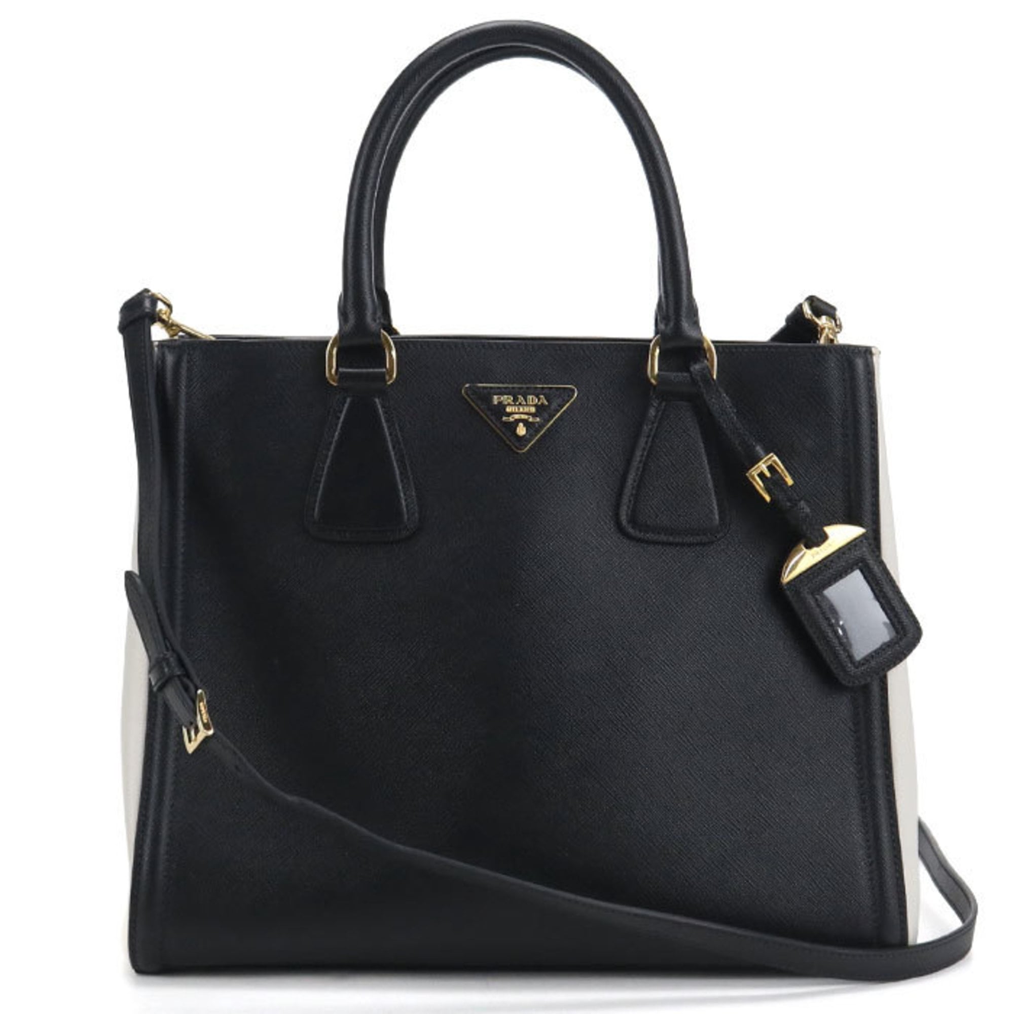 Prada Black Leather Tote Bag (Pre-Owned)