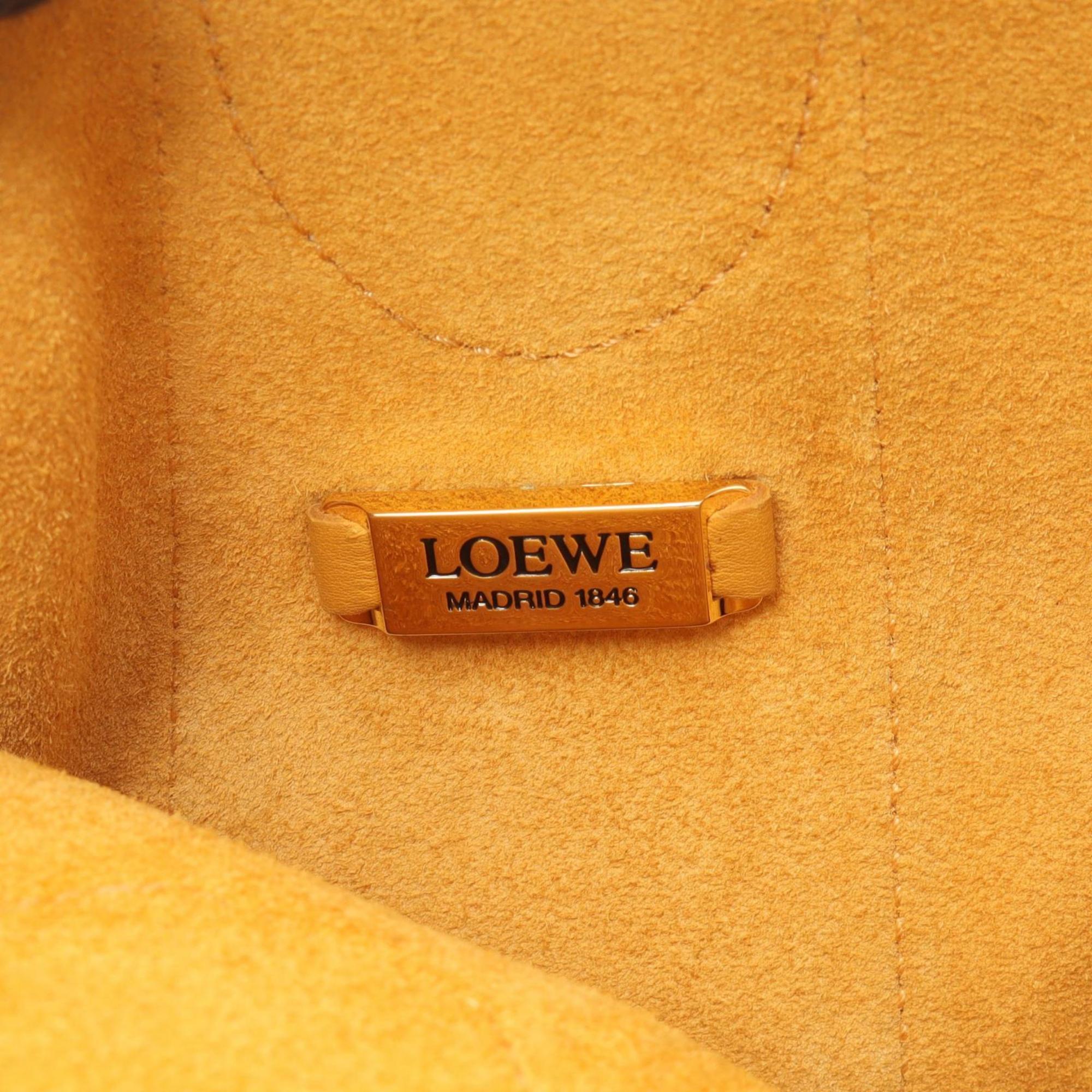 Loewe Yellow Leather Handbag Tote Bag (Pre-Owned)