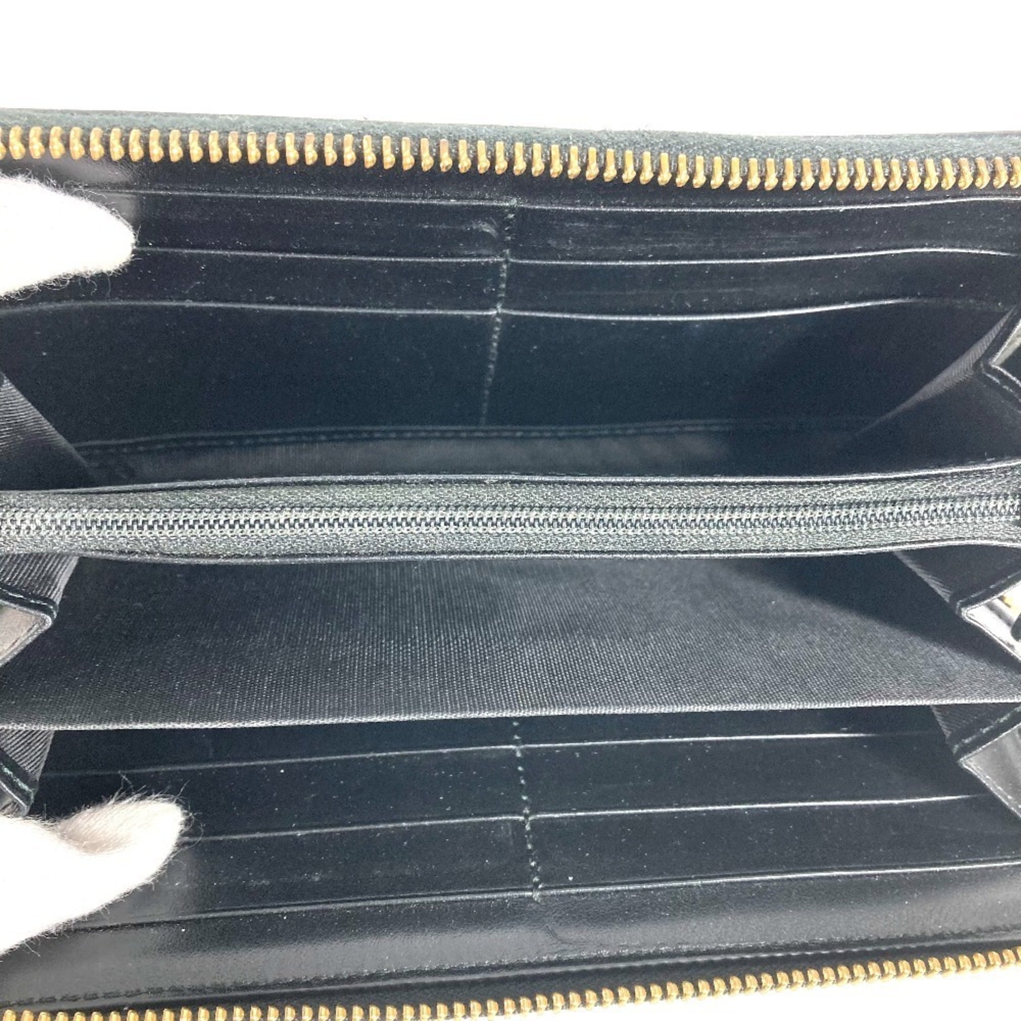 Gucci Black Leather Long Wallet (Bi-Fold) (Pre-Owned)