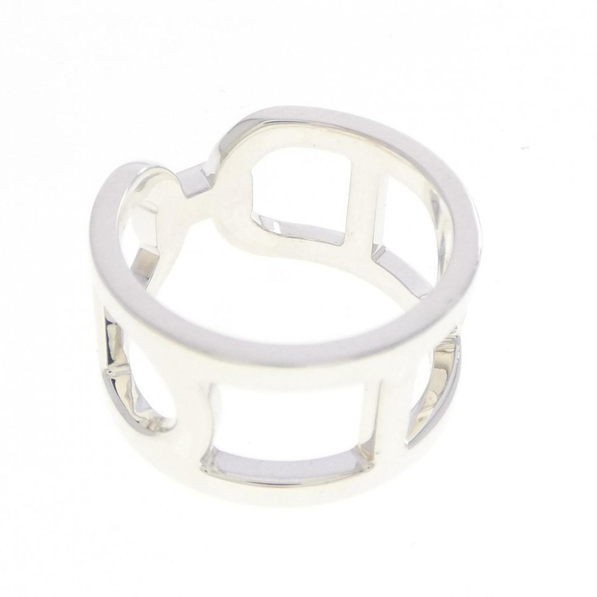 Hermes Silver 925 Band Ring (Pre-Owned)