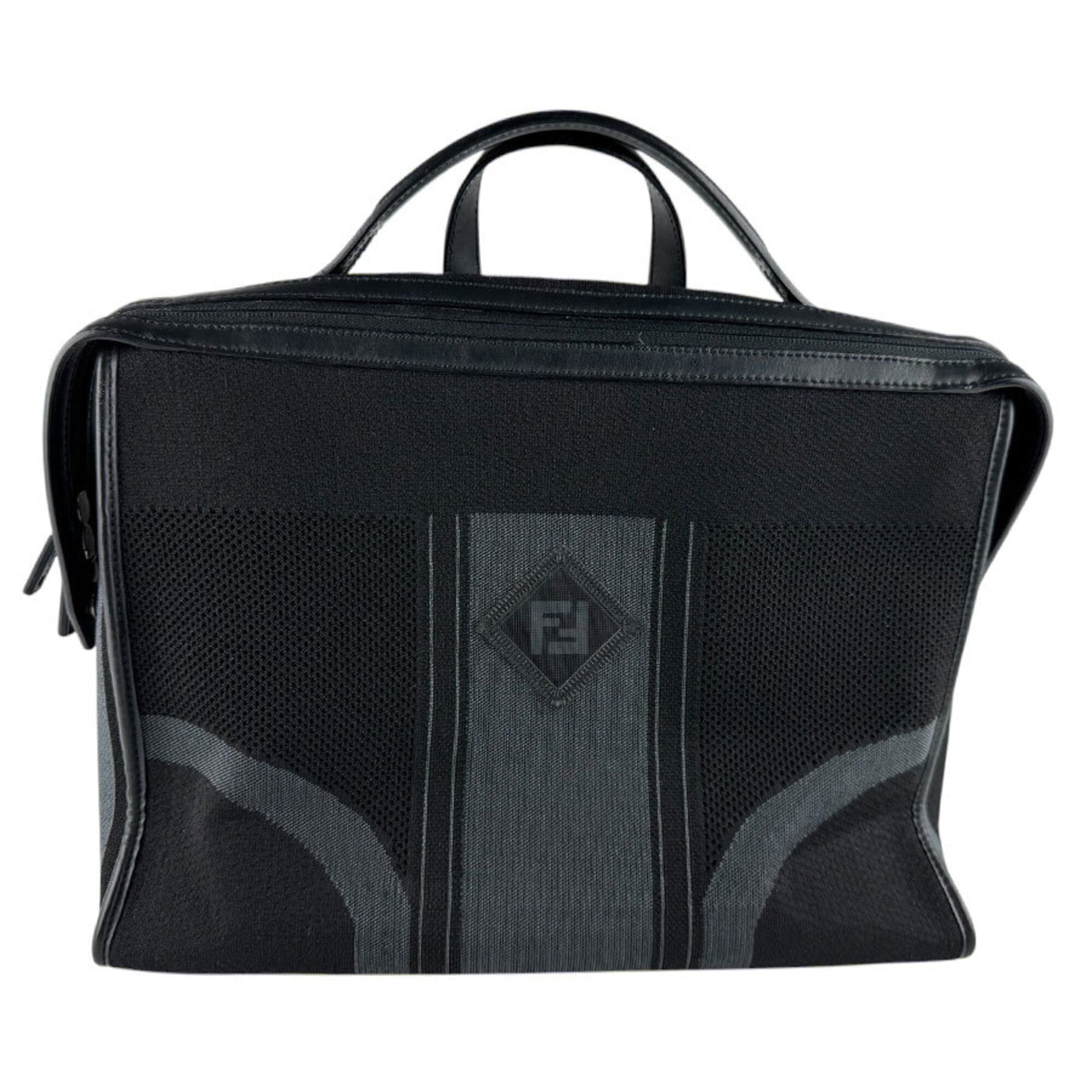 Fendi Black Nylon Leather Handbag (Pre-Owned)