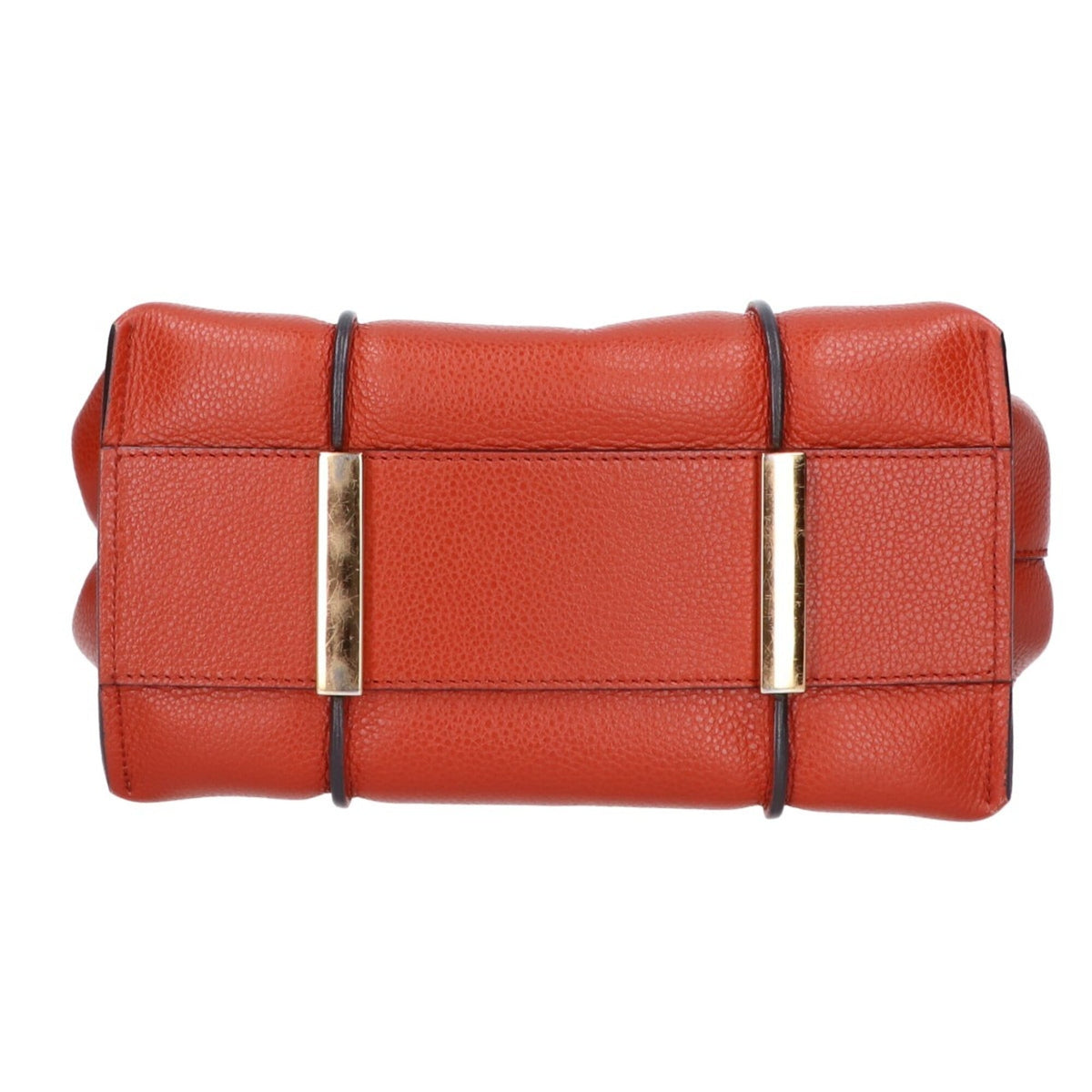 Tod's Orange Leather Handbag Shopping Bag (Pre-Owned)