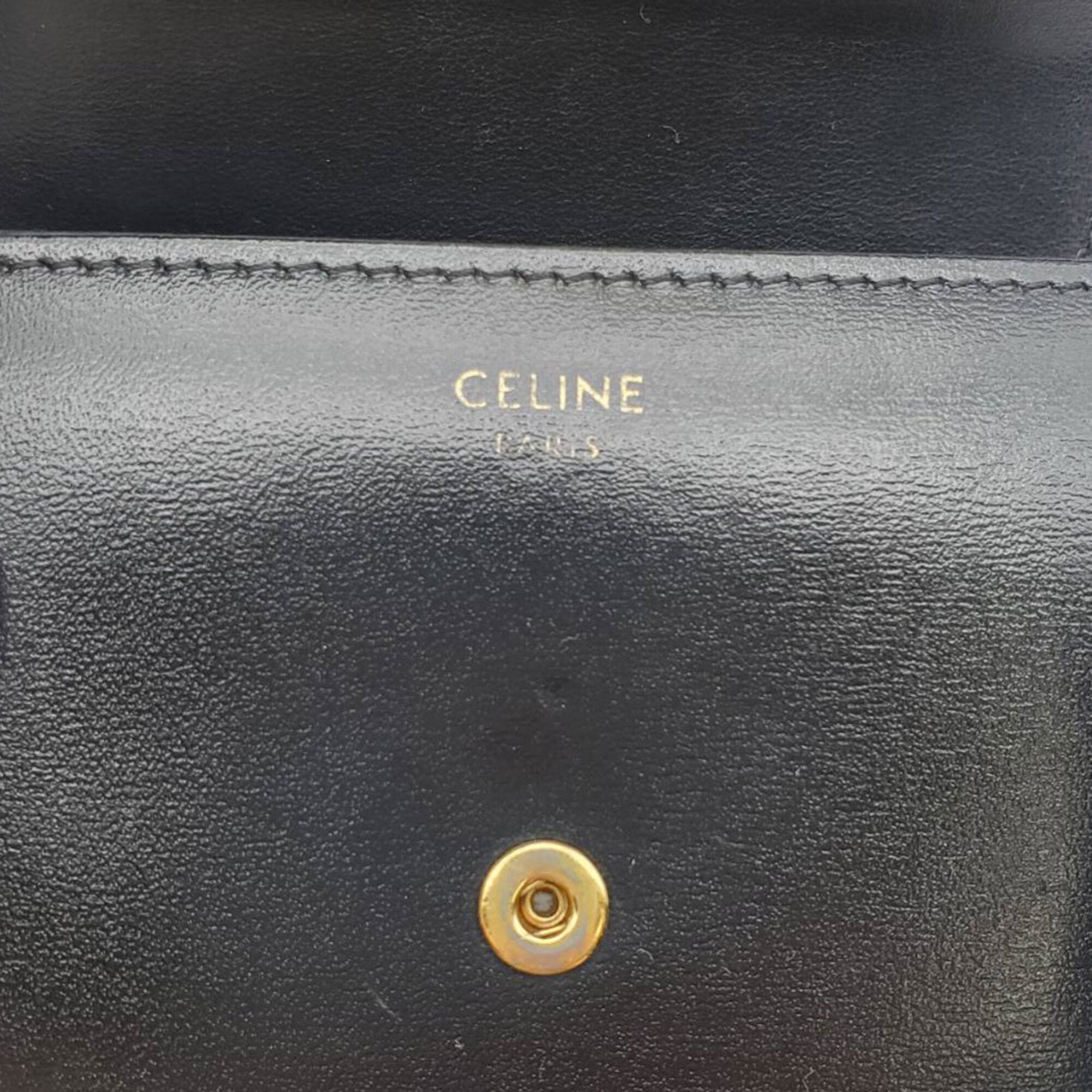 Celine Black Leather Wallet (Bi-Fold) (Pre-Owned)