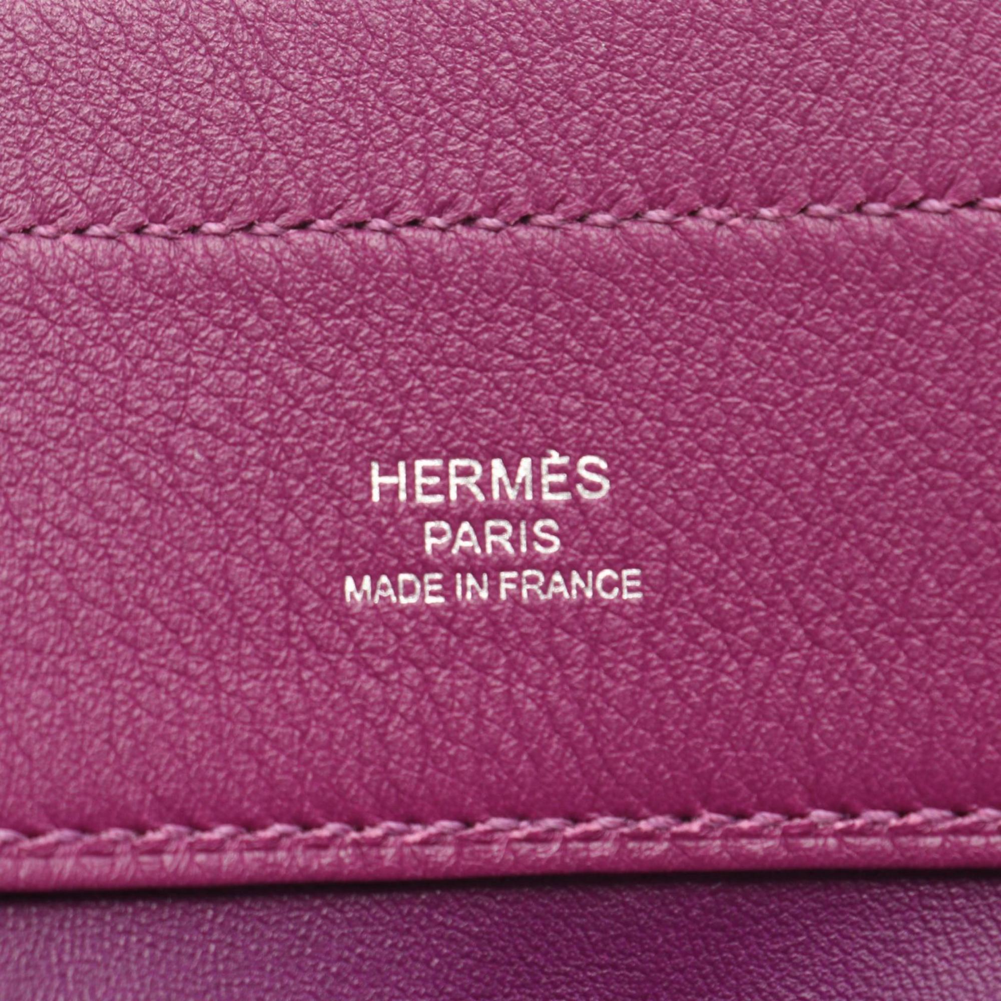 Hermes Anemone Purple Swift Leather Leather Handbag Shoulder Bag (Pre-Owned)