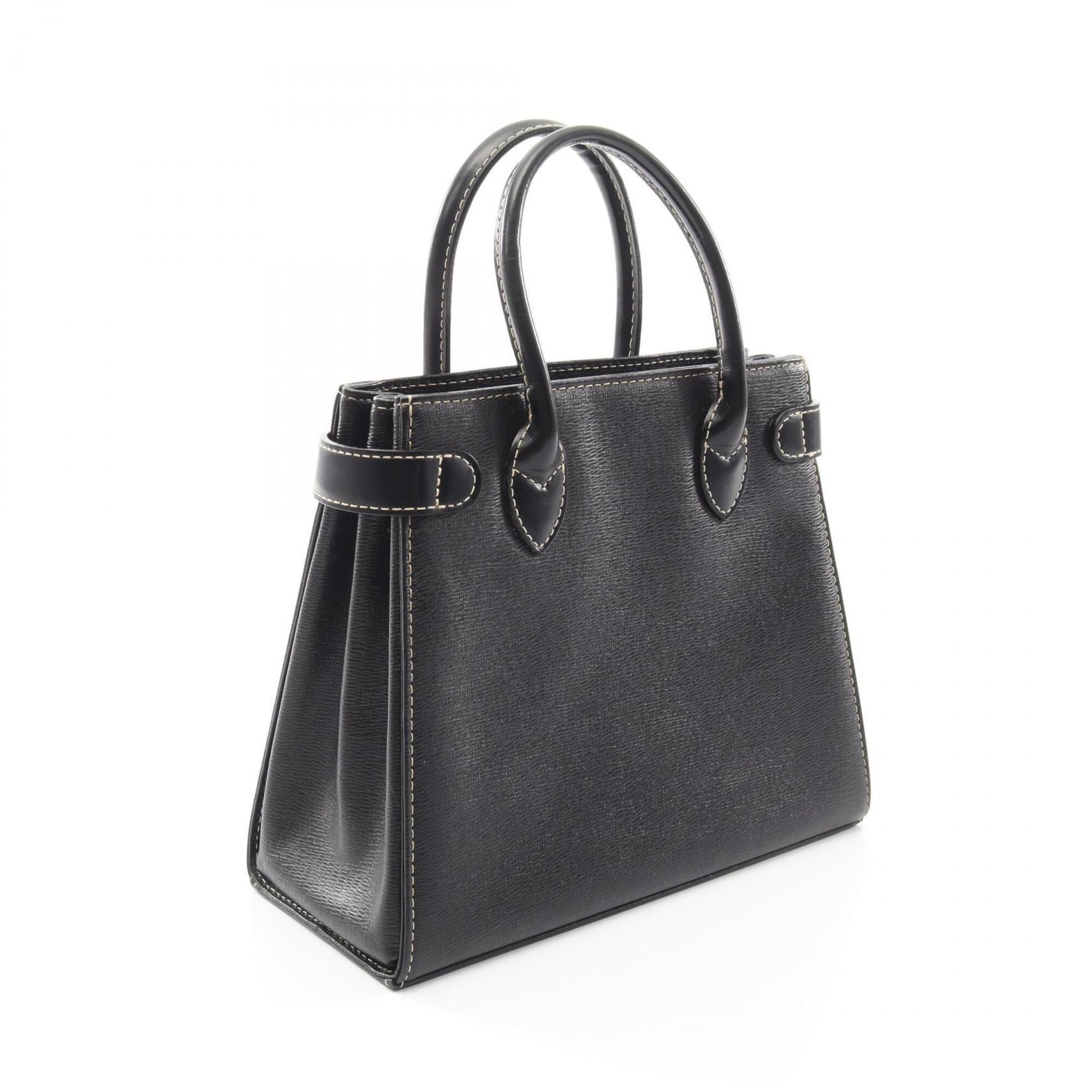 Burberry Black Leather Handbag (Pre-Owned)