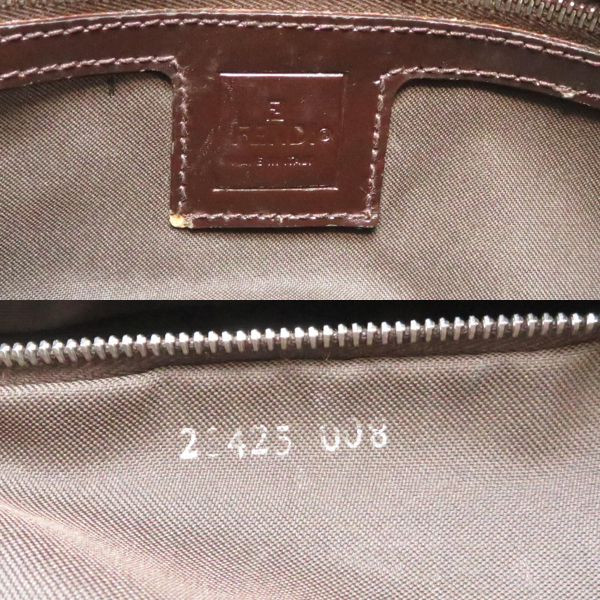 Fendi Brown Canvas Leather Handbag (Pre-Owned)