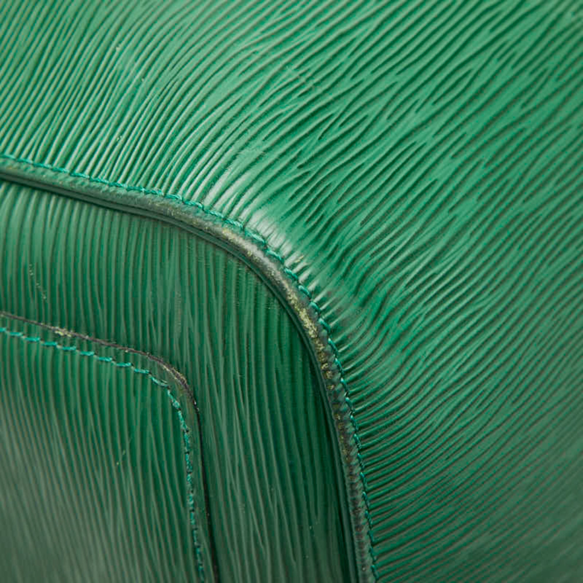 Louis Vuitton Borneo Green Leather Boston Bag (Pre-Owned)