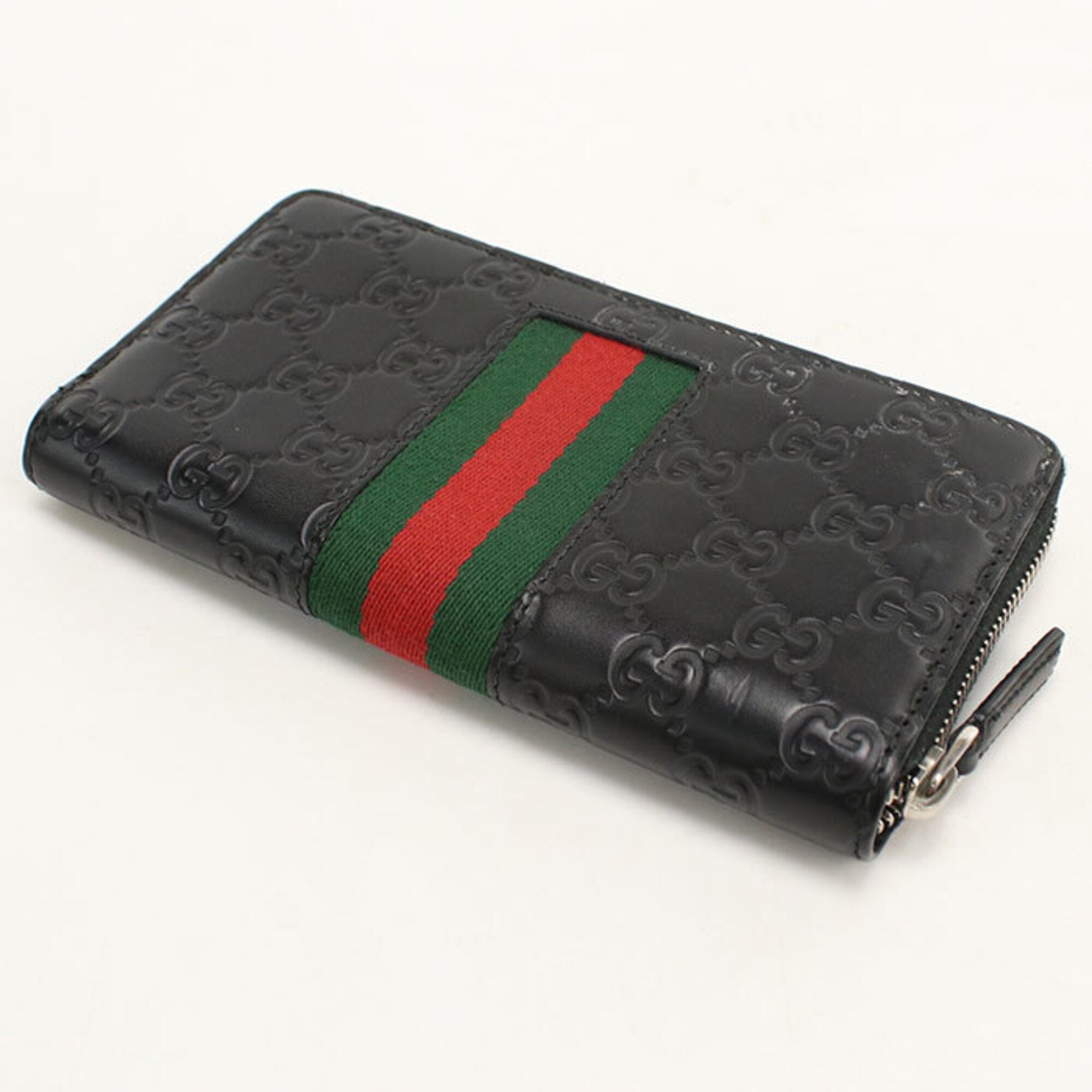 Gucci Black Leather Long Wallet (Bi-Fold) (Pre-Owned)