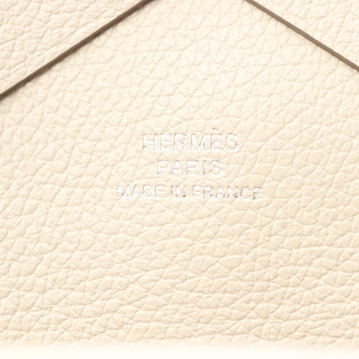Hermes Ivory Evercalf Leather Coin Purse/Coin Case (Pre-Owned)