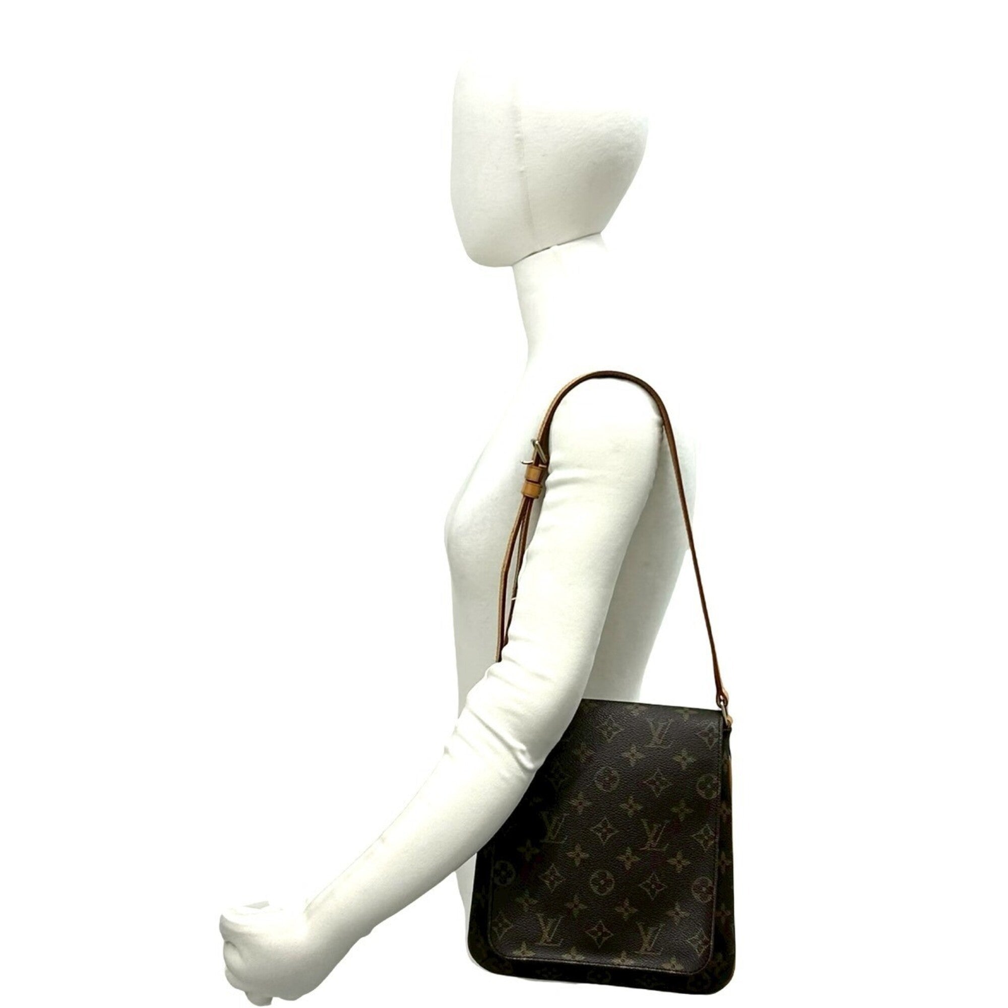 Louis Vuitton Brown Leather Pvc Shoulder Bag (Pre-Owned)