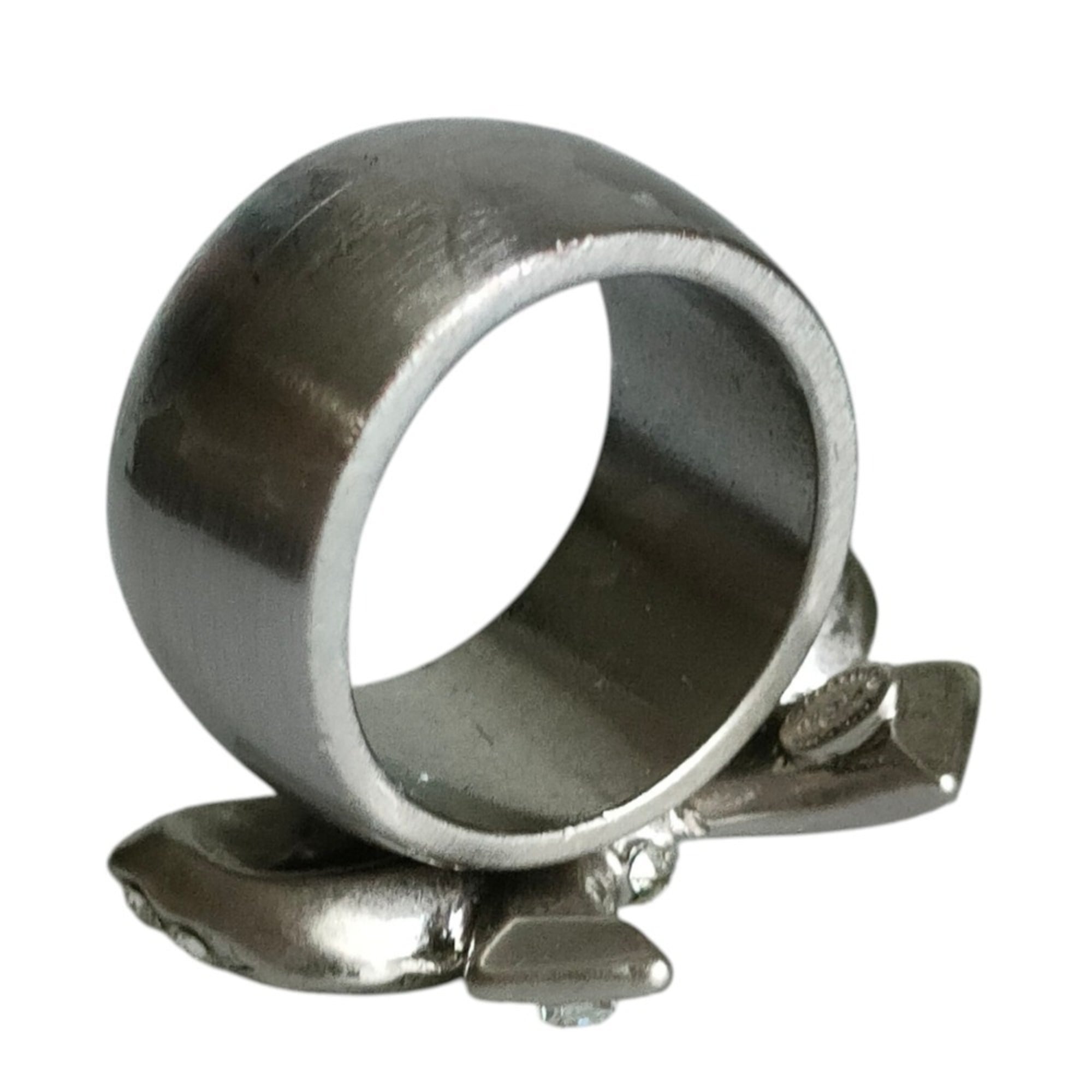 Chanel Silver Band Ring (Pre-Owned)