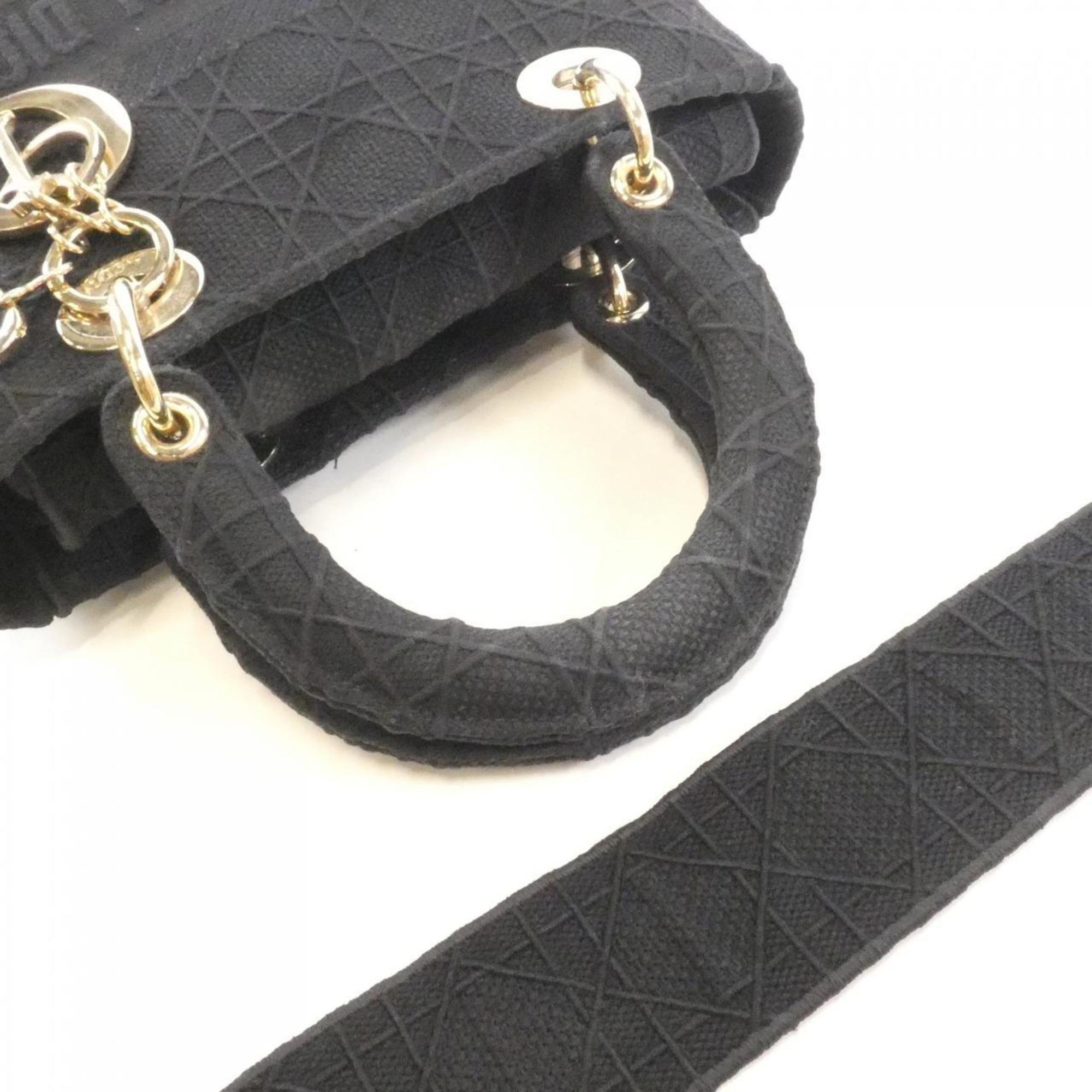 Christian Dior Black Canvas Handbag (Pre-Owned)