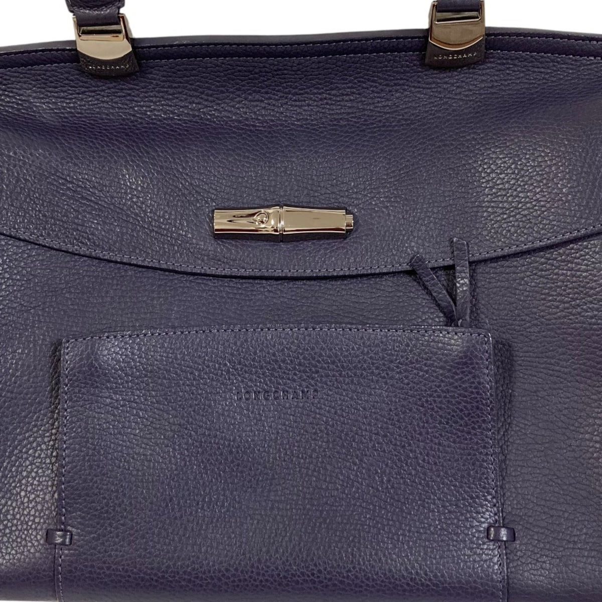 Longchamp Purple Handbag Tote Bag (Pre-Owned)