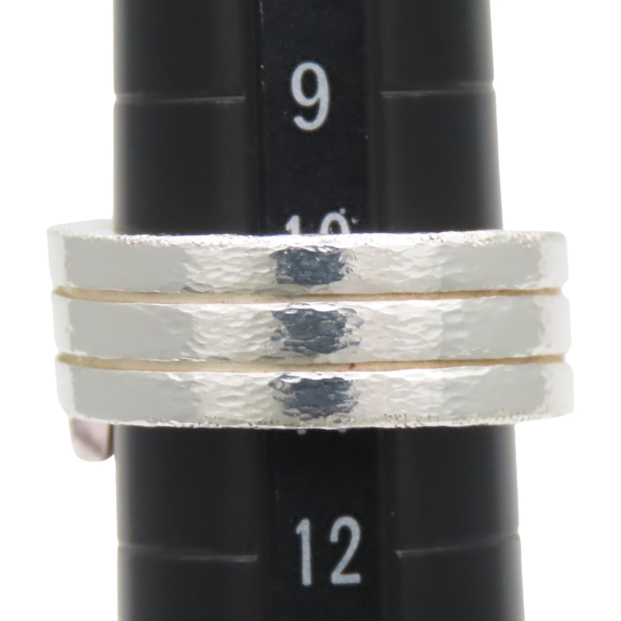 Hermes Silver Silver 925 Band Ring (Pre-Owned)