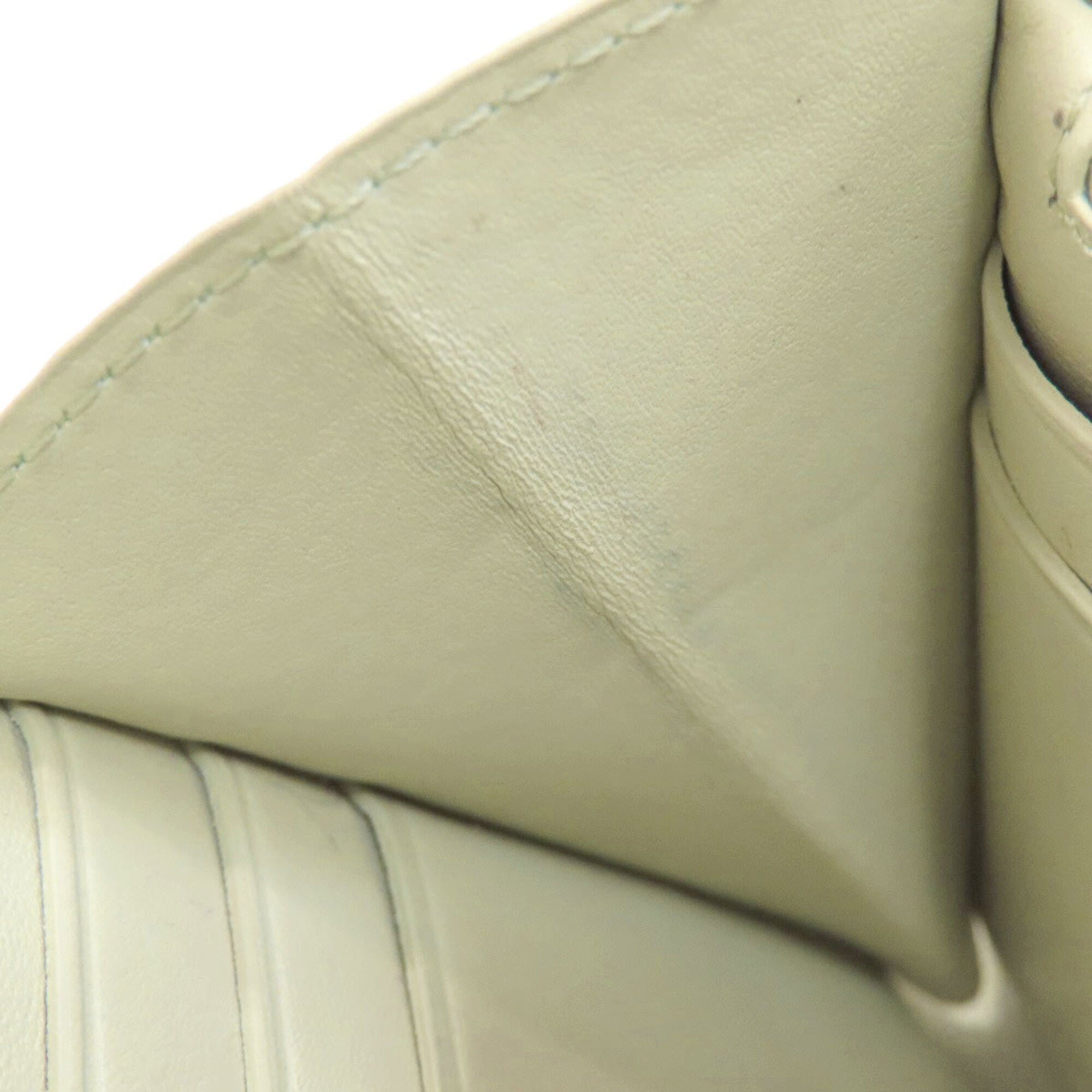 Loewe Light Green Leather Long Wallet (Bi-Fold) (Pre-Owned)
