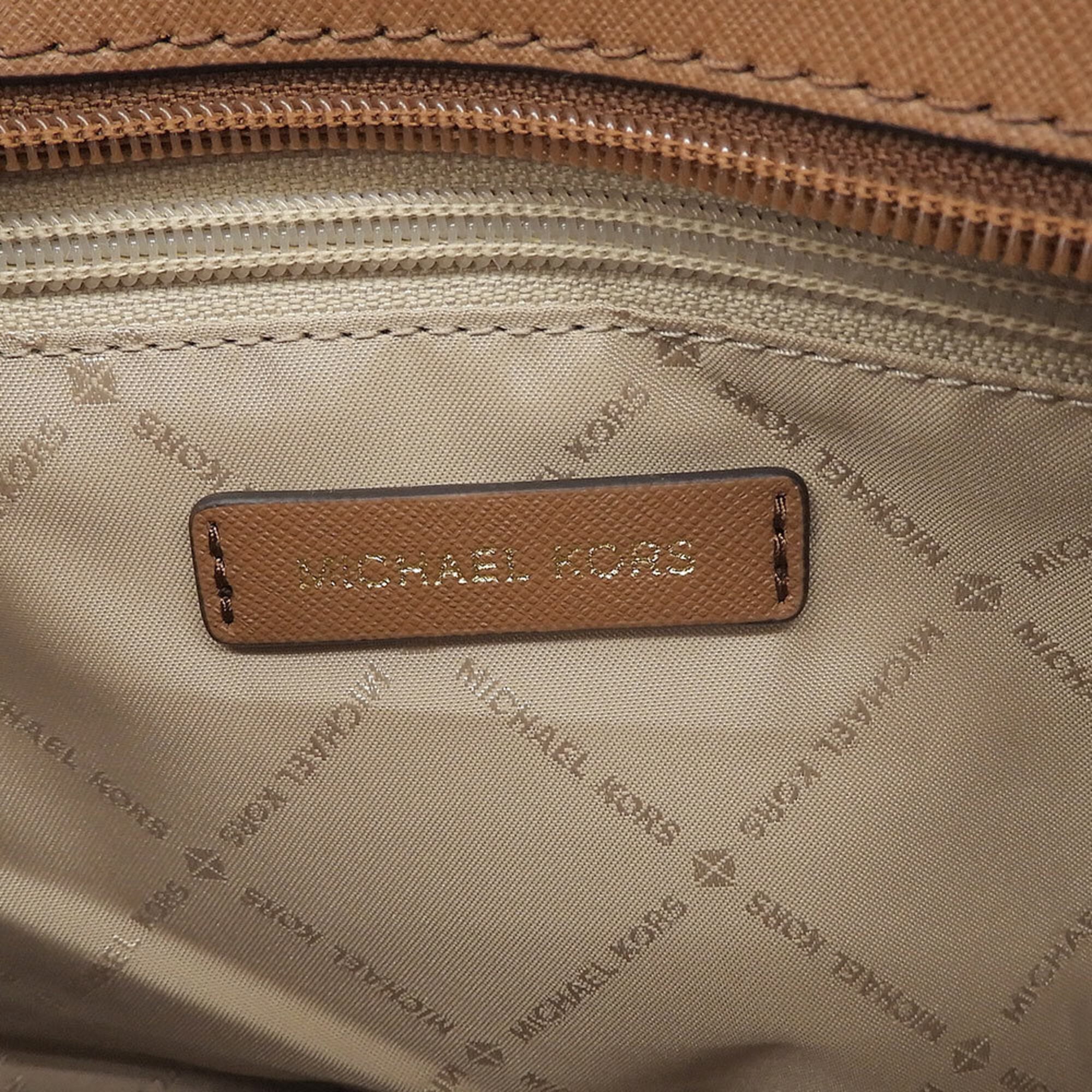 Michael Kors Brown Coated Canvas Handbag Shoulder Bag (Pre-Owned)