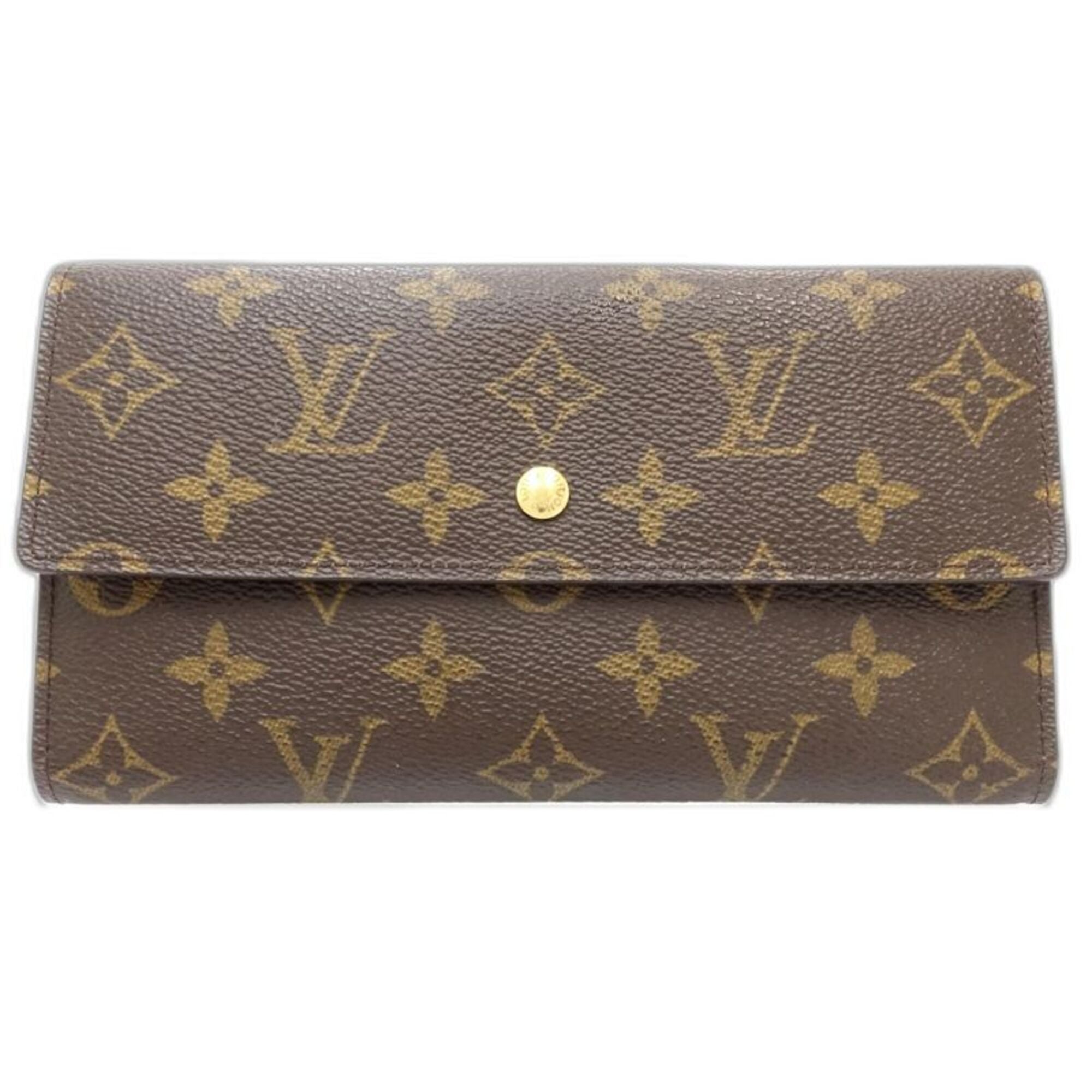 Louis Vuitton Brown Canvas Long Wallet (Bi-Fold) (Pre-Owned)