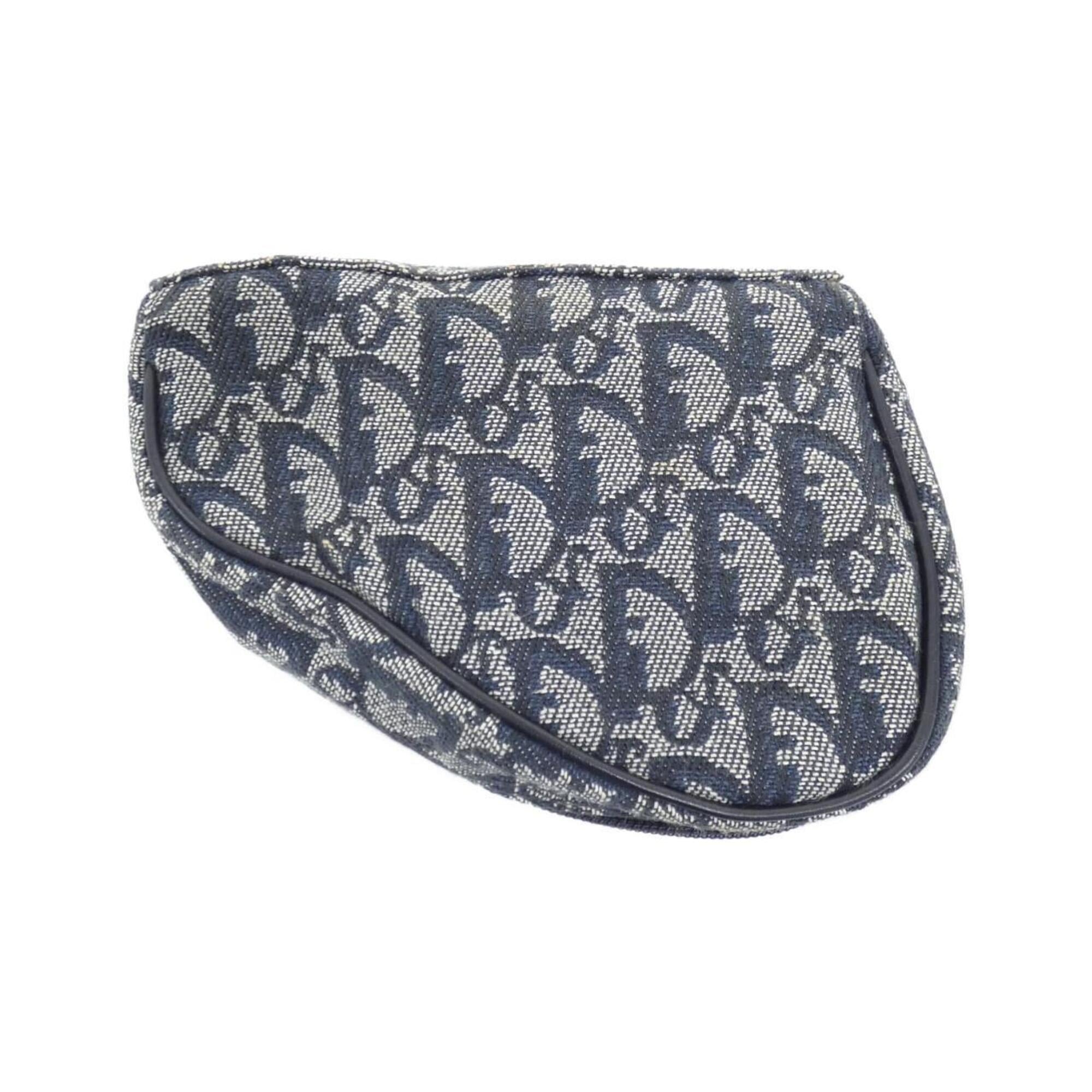 Christian Dior Blue Canvas Handbag Pouch (Pre-Owned)