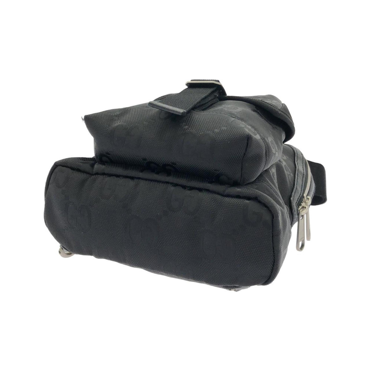 Gucci Black Nylon Leather Backpack Shoulder Bag (Pre-Owned)
