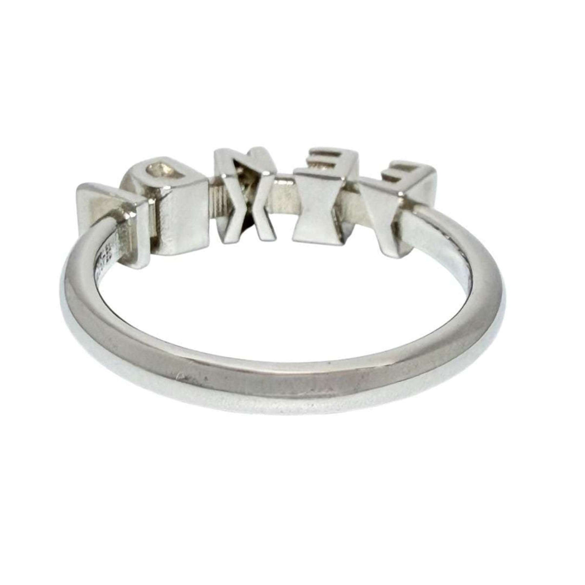 Fendi Silver Metal Band Ring (Pre-Owned)